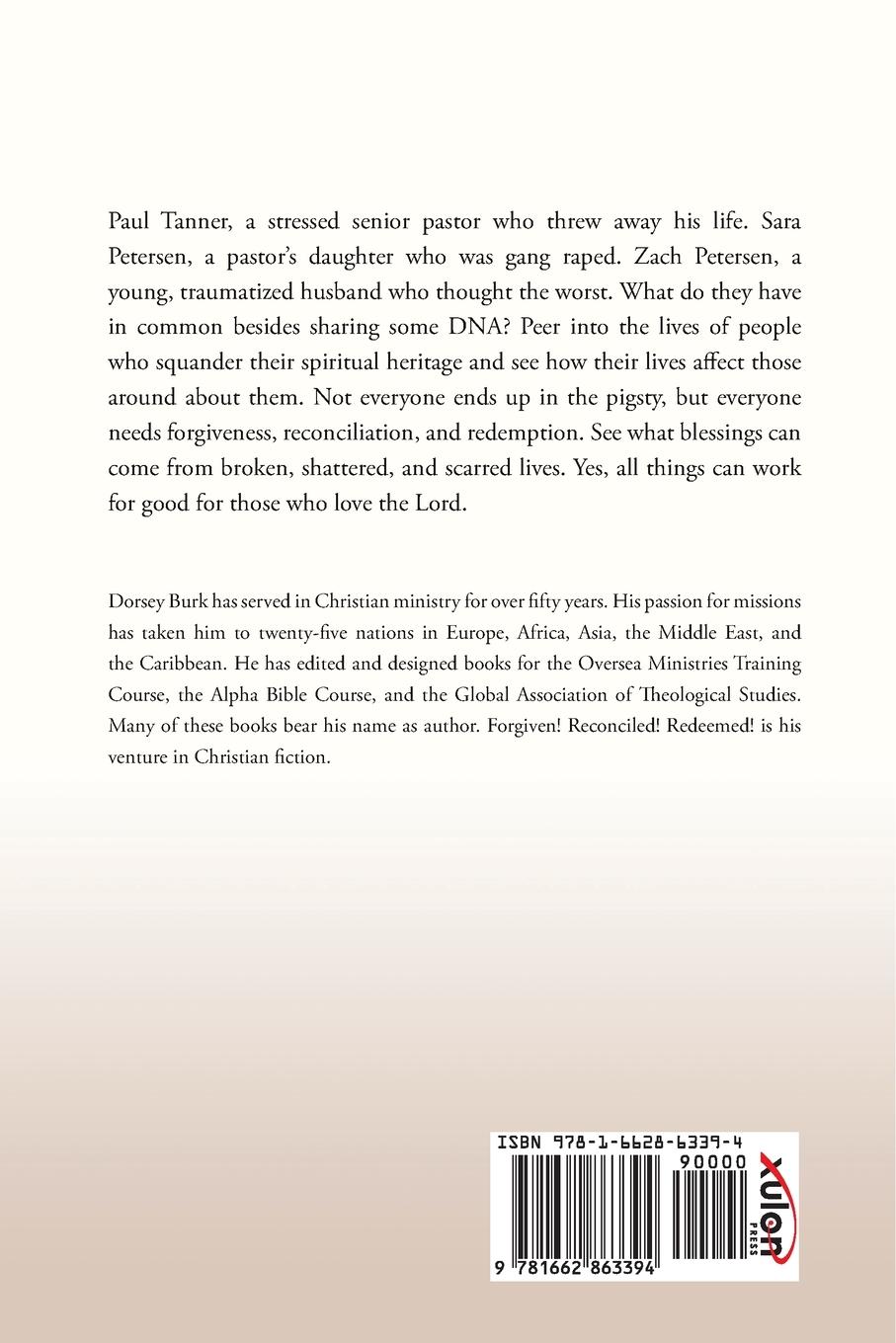 Rückseitencover Forgiven Redeemed Reconciled