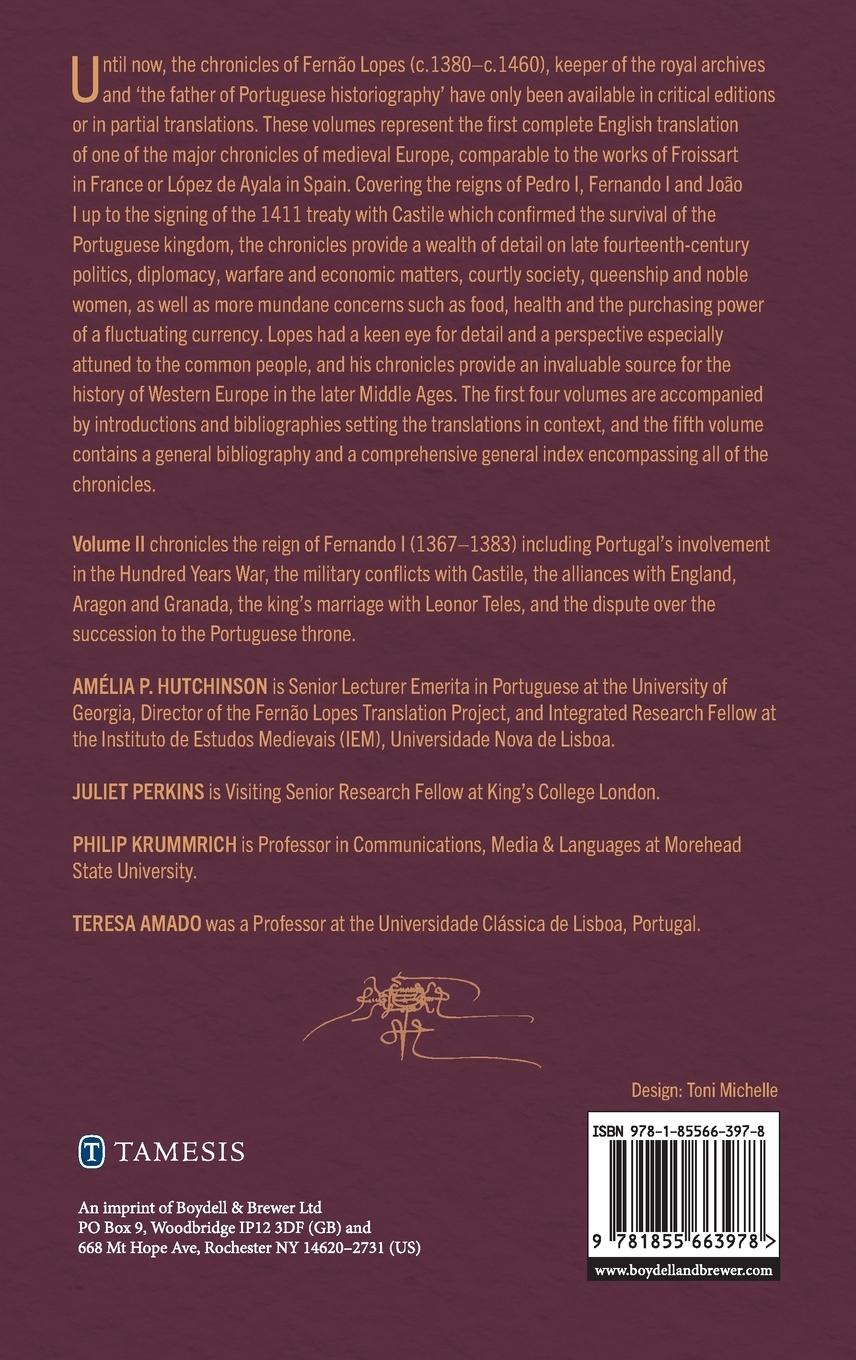 Rückseitencover Chronicles of Fernão Lopes