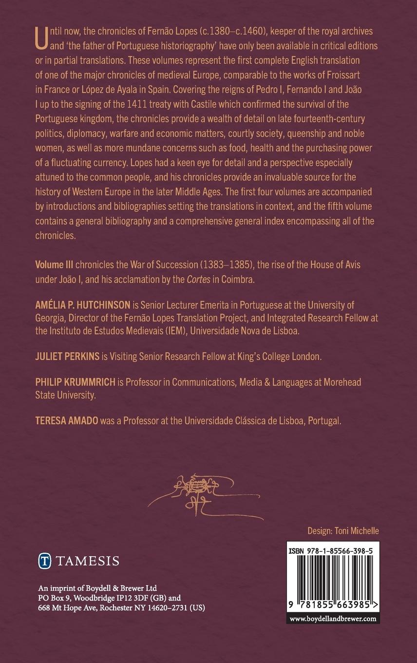 Rückseitencover Chronicles of Fernão Lopes