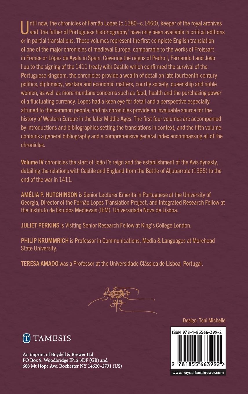 Rückseitencover Chronicles of Fernão Lopes