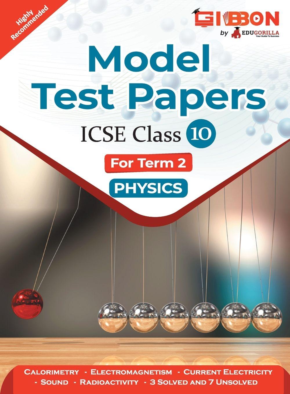 Vorderes Coverbild Model Test Papers For ICSE Physics - Class X (Term 2)