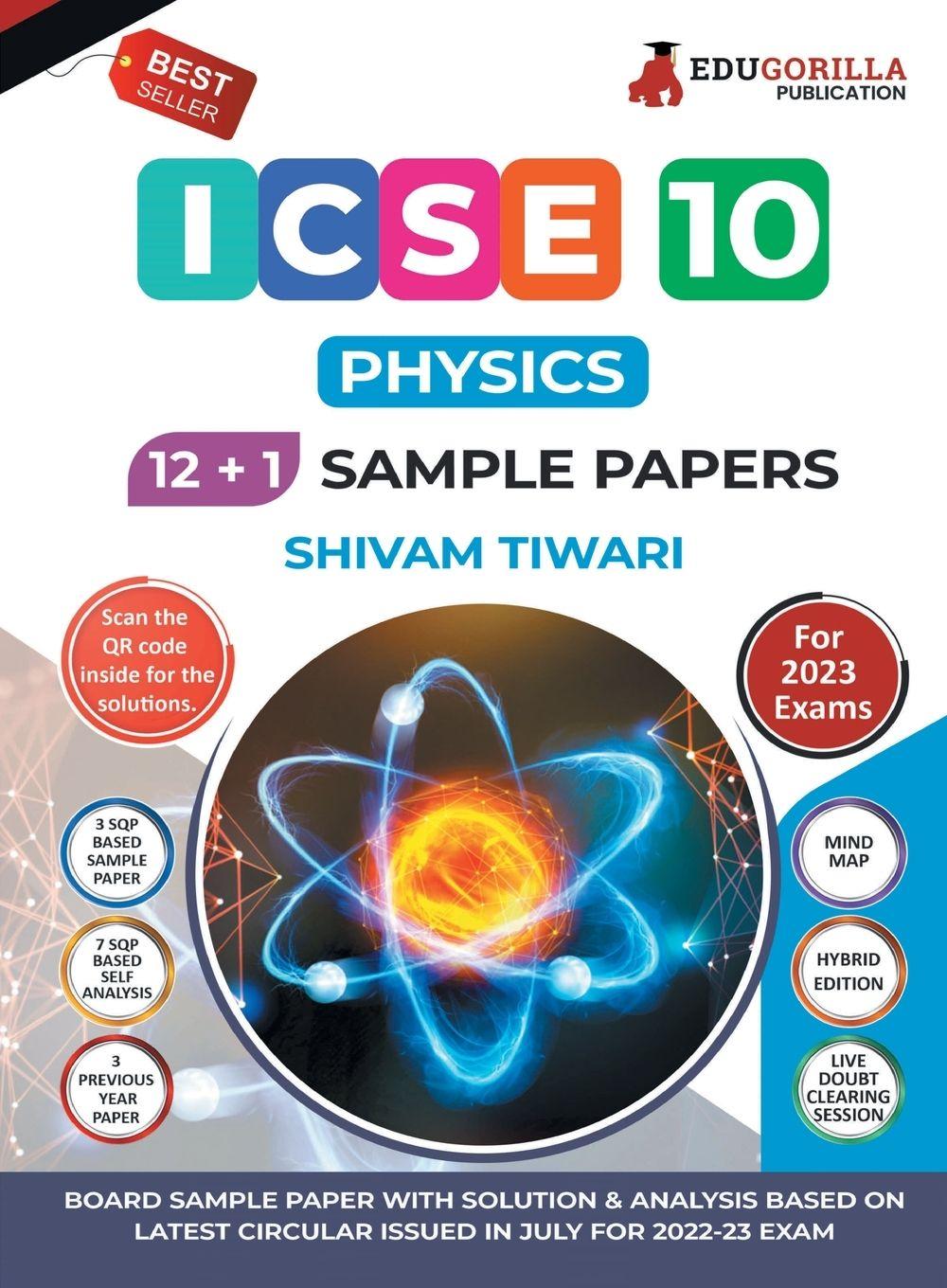 Vorderes Coverbild ICSE Class X -Physics Application Sample Paper Book | 12 +1 Sample Paper | According to the latest syllabus prescribed by CISCE