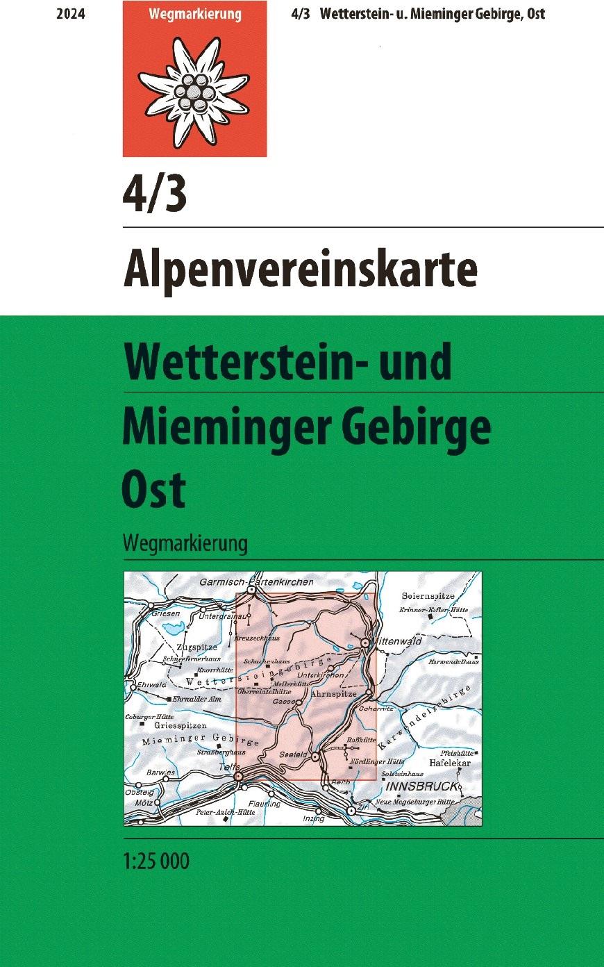 Vorderes Coverbild Wetterstein- und Mieminger Gebirge, Ost