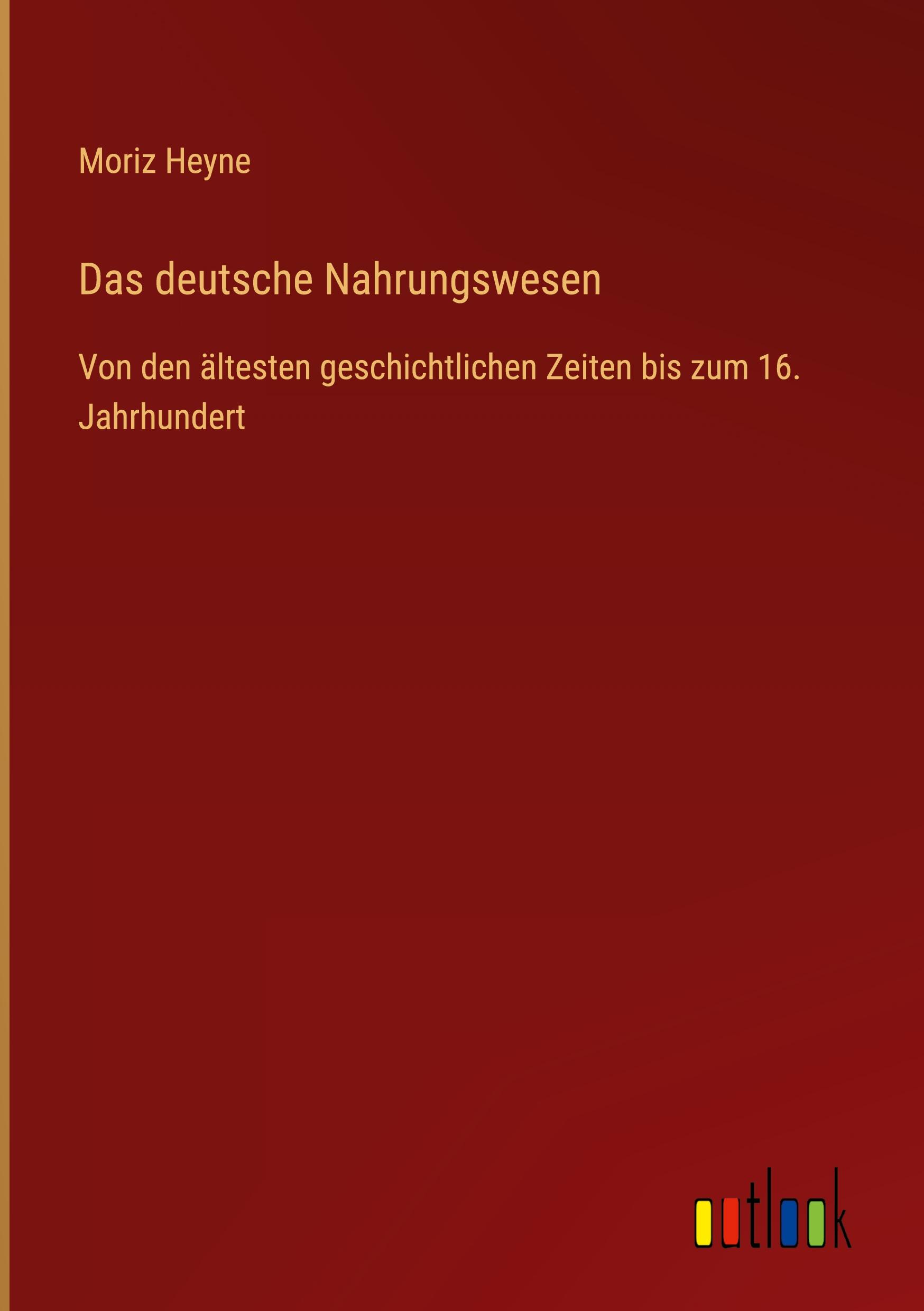 Vorderes Coverbild Das deutsche Nahrungswesen