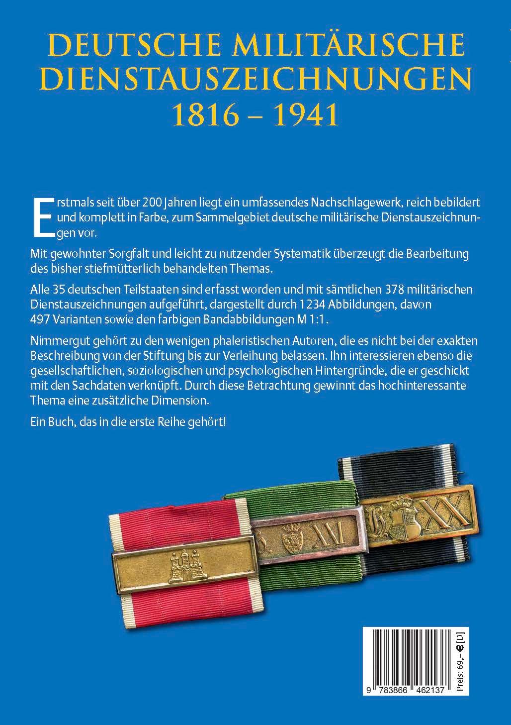Rückseitencover Deutsche militärische Dienstauszeichnungen 1816 - 1941