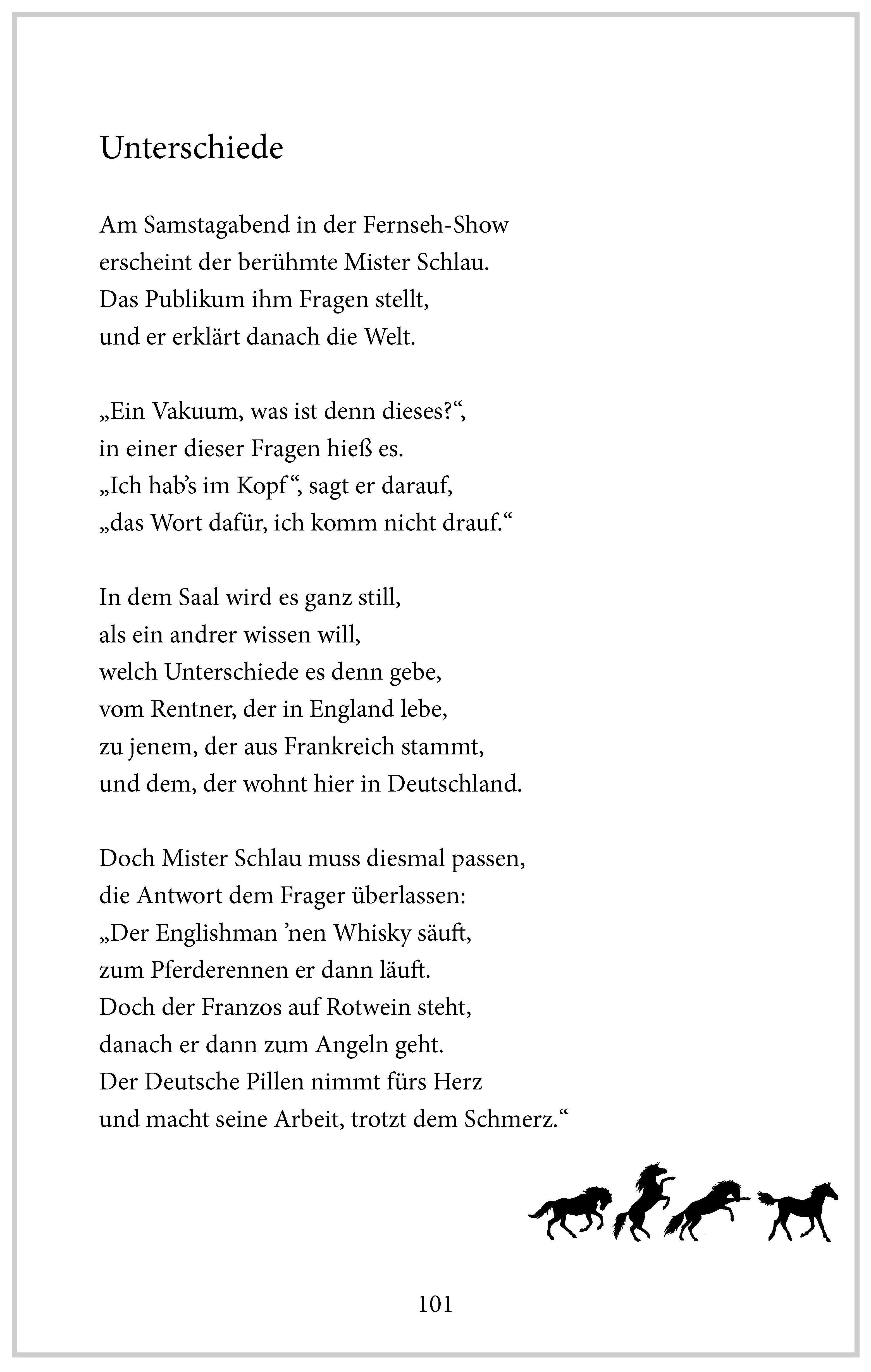 Beispielinhalt (Bild) Heitere Geschichten für Senioren: Das Pferd in der Bar ... und viele weitere kurze Geschichten in Reimen für Senioren