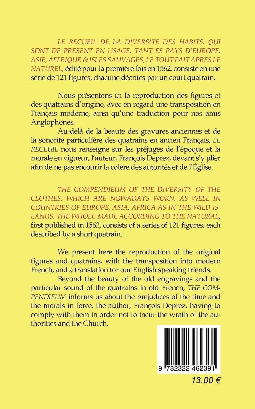 Rückseitencover Le recueil de la diversité des habits