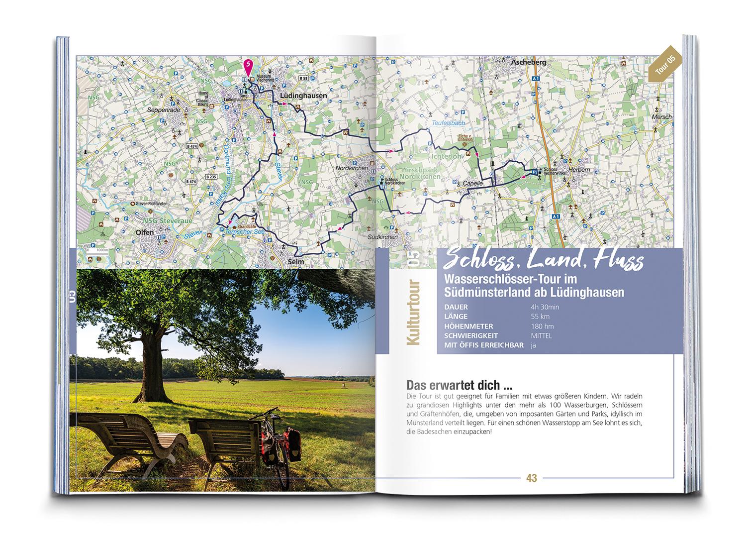 Beispielinhalt (Bild) KOMPASS Endlich Radelgenuss - zwischen Münsterland, Emsland und Nordsee