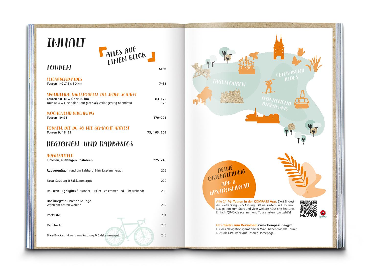 Beispielinhalt (Bild) KOMPASS Radvergnügen rund um Salzburg & Salzkammergut