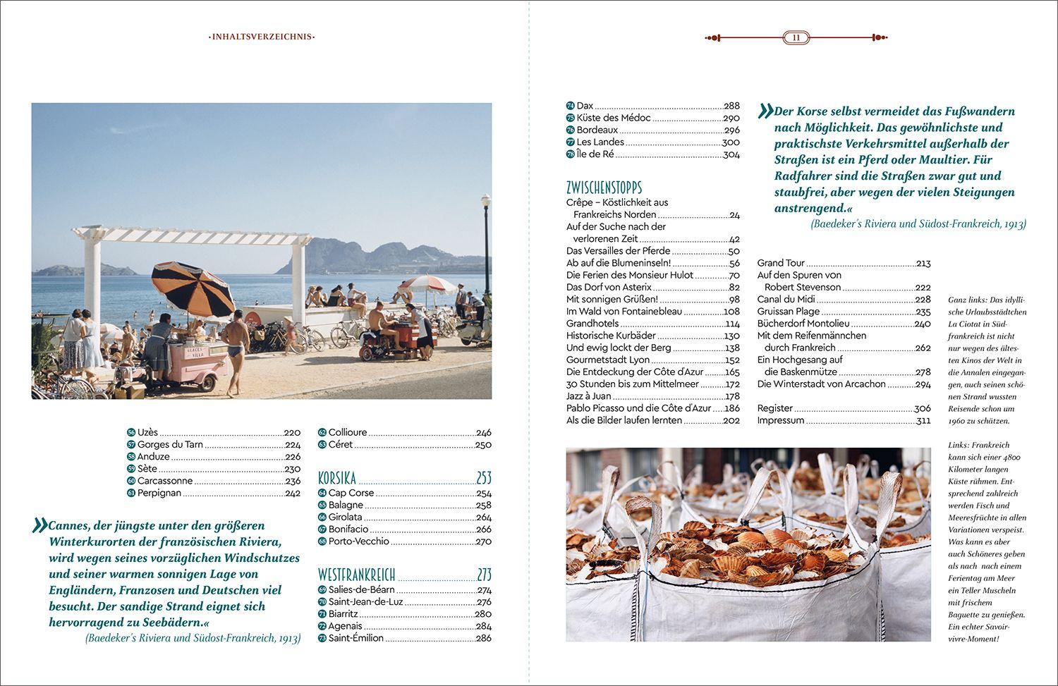 Beispielinhalt (Bild) KUNTH Bildband Heute so schön wie damals, Legendäre Urlaubsorte in Frankreich