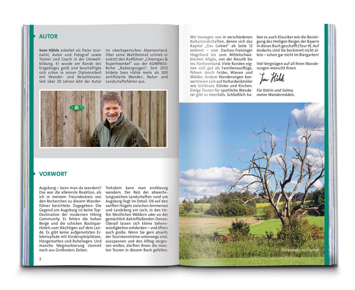 Beispielinhalt (Bild) KOMPASS Wanderführer Augsburg mit Westlichen Wäldern, Wittelsbacher Land und Ammersee, 60 Touren mit Extra-Tourenkarte