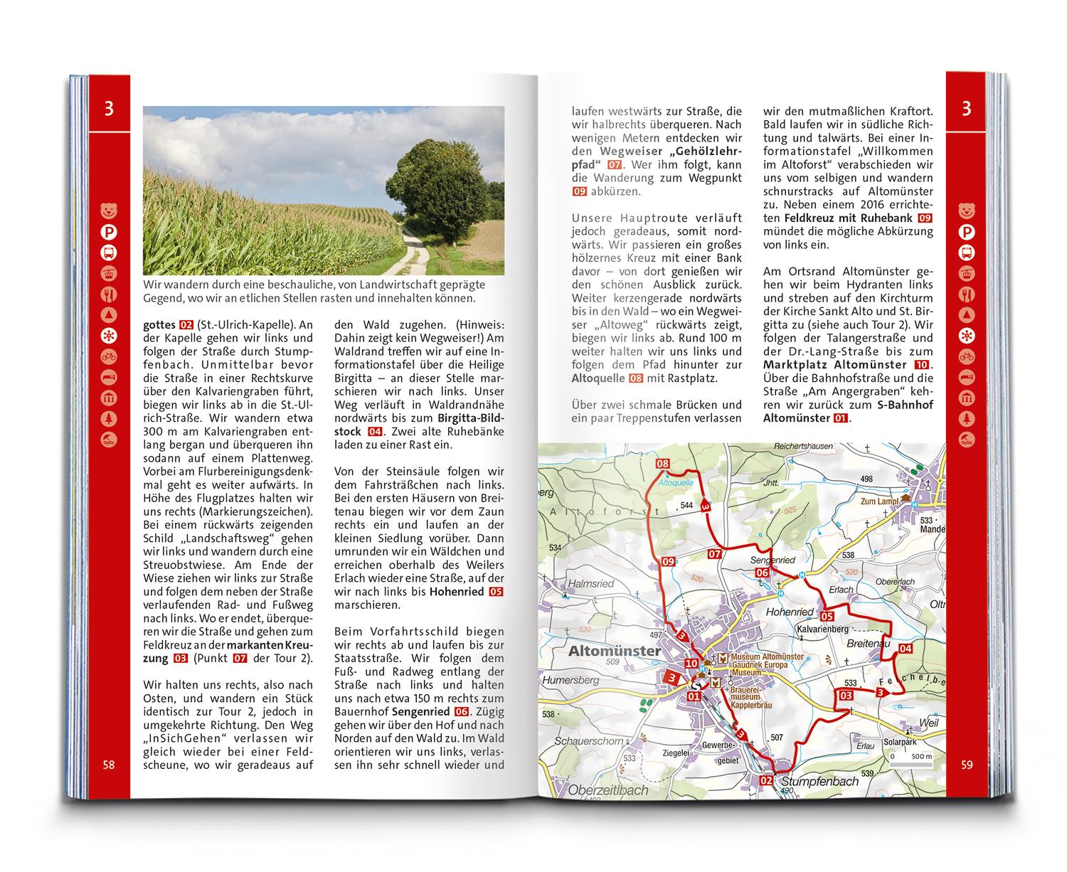 Beispielinhalt (Bild) KOMPASS Wanderführer Augsburg mit Westlichen Wäldern, Wittelsbacher Land und Ammersee, 60 Touren mit Extra-Tourenkarte