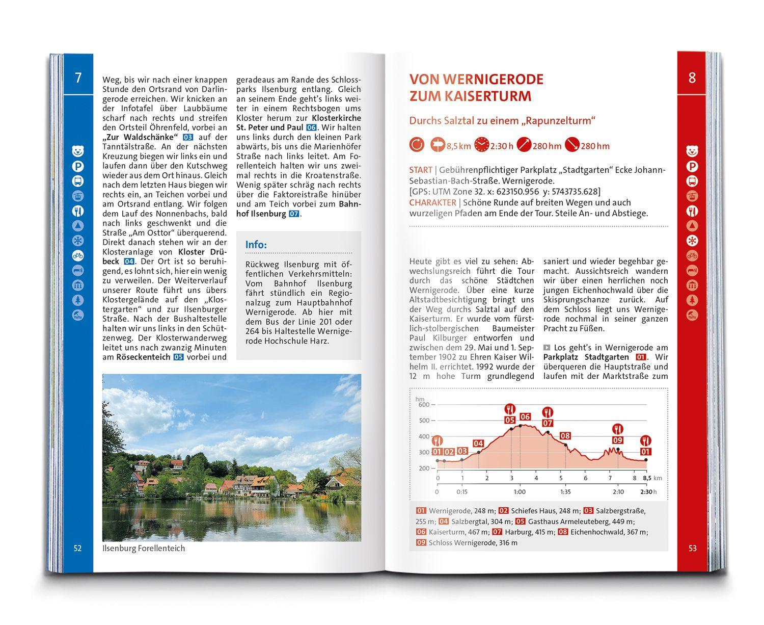 Beispielinhalt (Bild) KOMPASS Wanderführer Harz, 60 Touren mit Extra-Tourenkarte