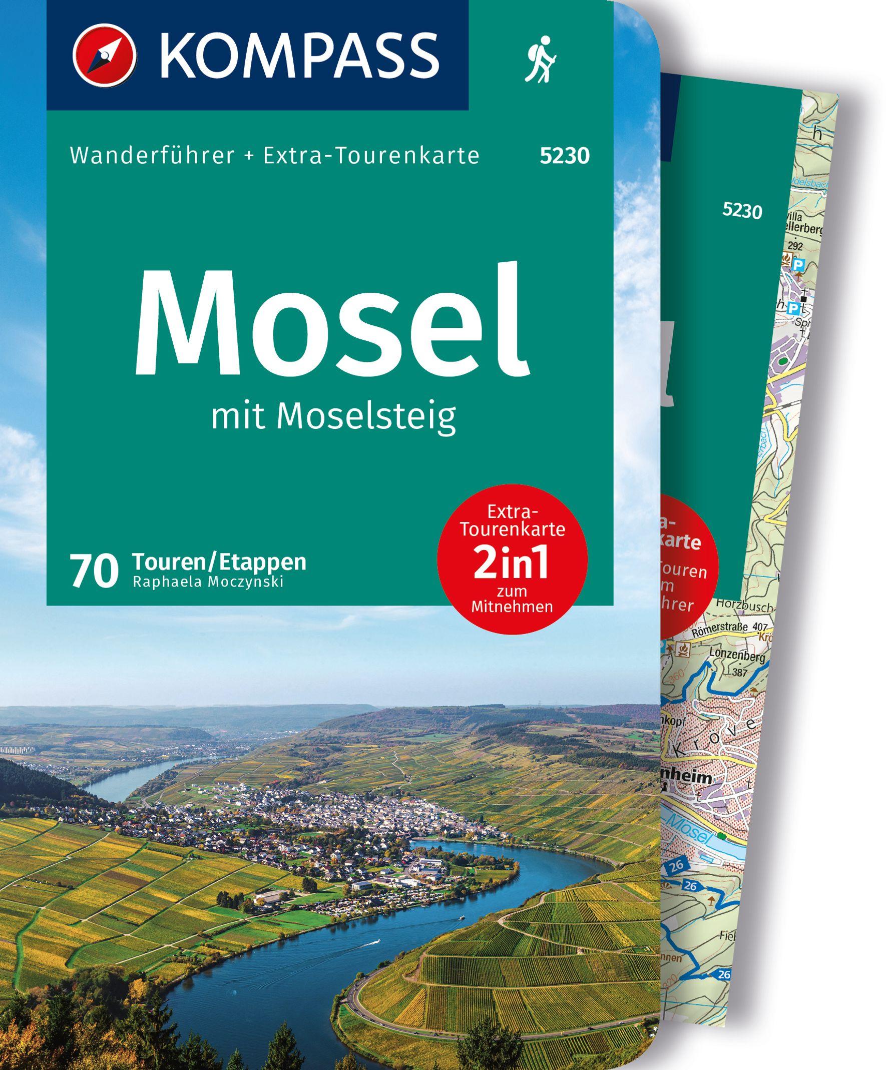 Vorderes Coverbild KOMPASS Wanderführer Mosel mit Moselsteig, 46 Touren und 24 Etappen mit Extra-Tourenkarte