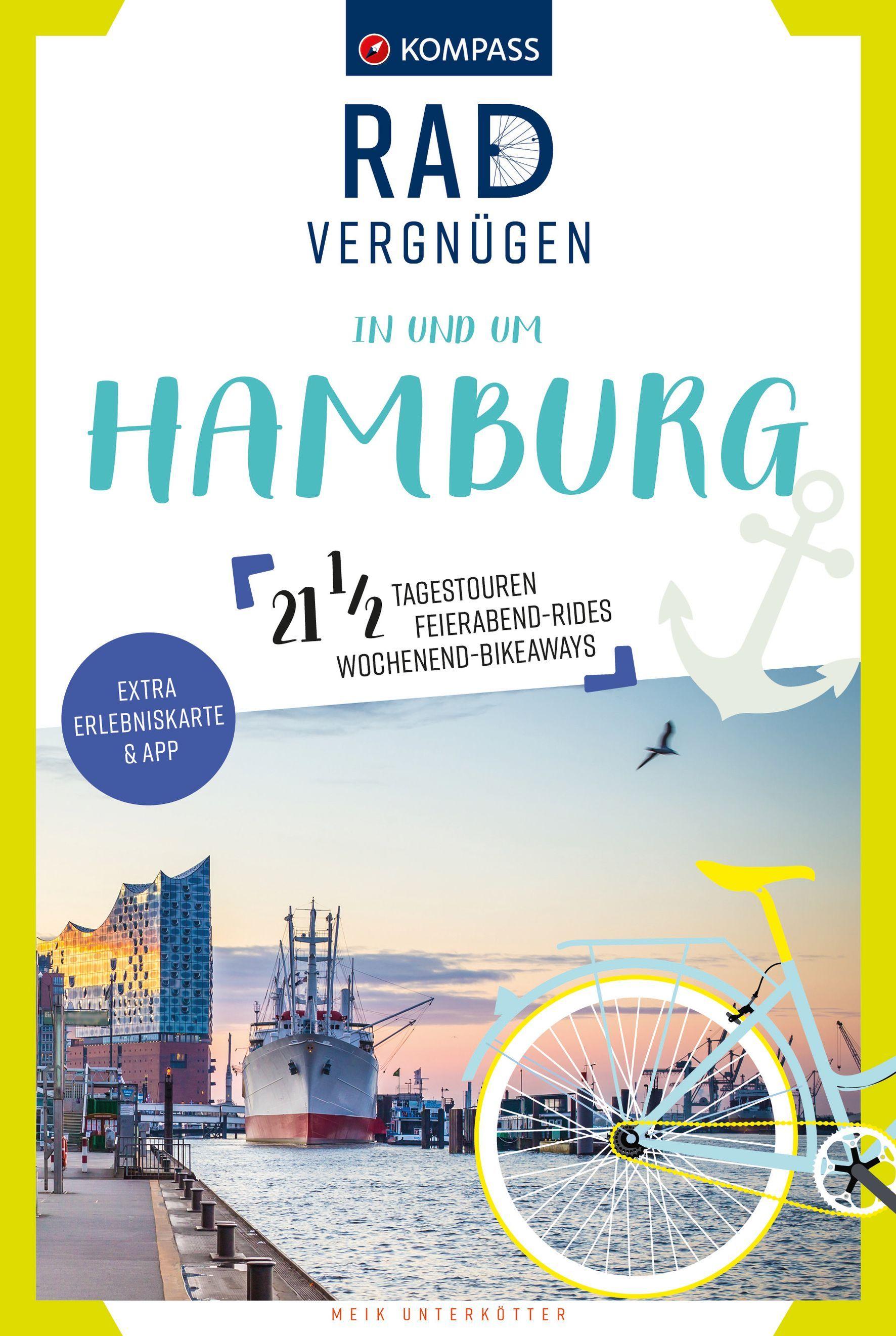 Vorderes Coverbild KOMPASS Radvergnügen in und um Hamburg