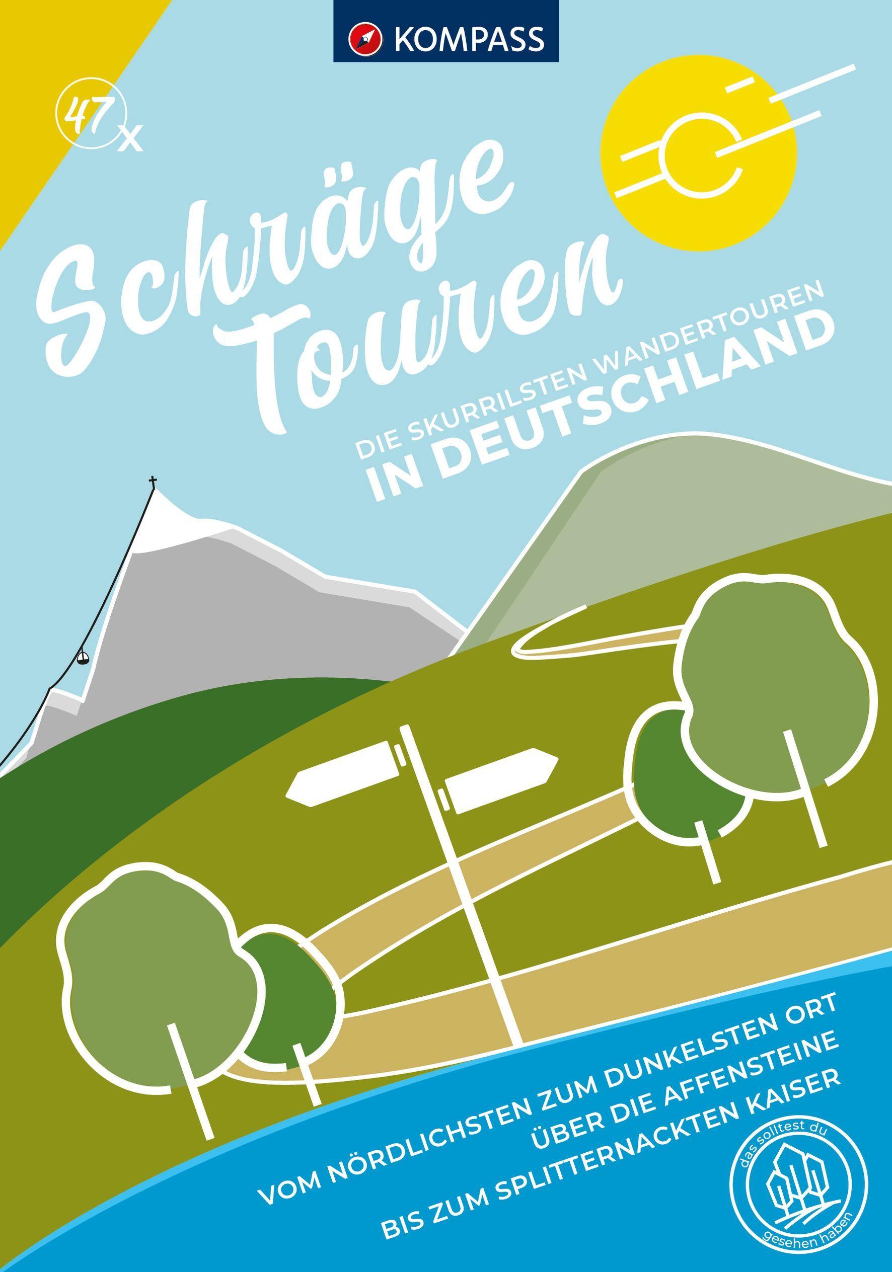 Vorderes Coverbild KOMPASS Schräge Touren Deutschland, 47 Touren