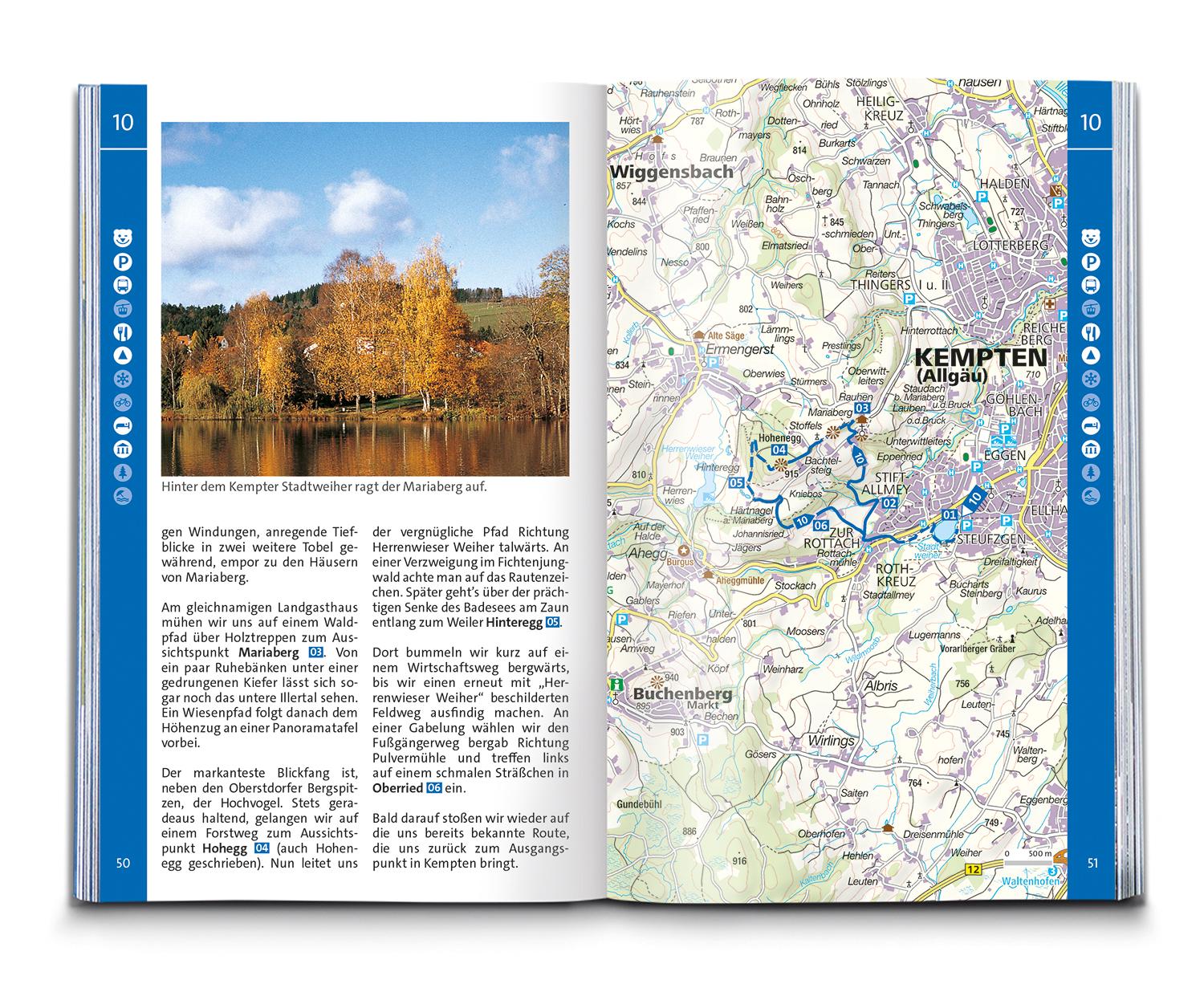 Beispielinhalt (Bild) KOMPASS Wanderführer Oberallgäu, 50 Touren zwischen Bodensee, Kempten und Pfronten, mit Extra-Tourenkarte