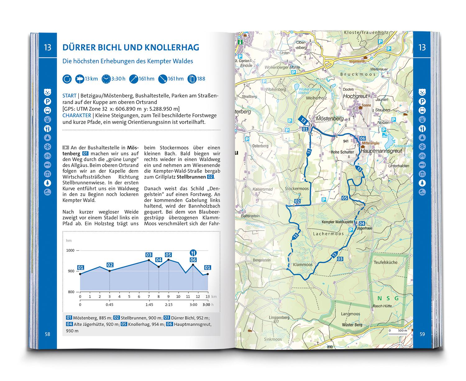 Beispielinhalt (Bild) KOMPASS Wanderführer Oberallgäu, 50 Touren zwischen Bodensee, Kempten und Pfronten, mit Extra-Tourenkarte