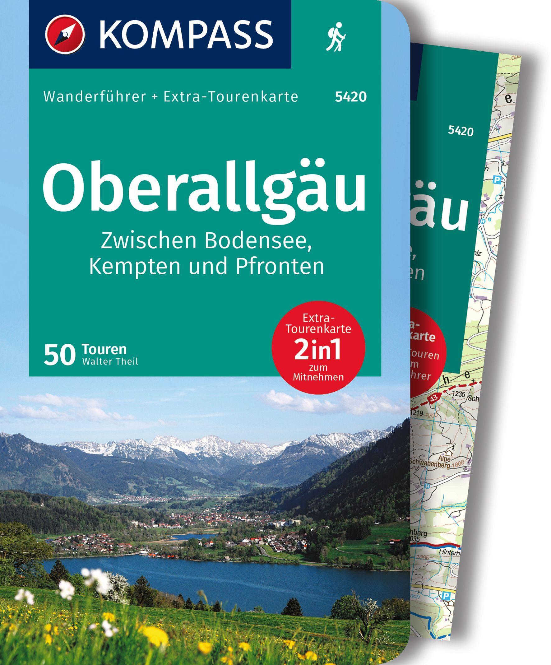 Vorderes Coverbild KOMPASS Wanderführer Oberallgäu, 50 Touren zwischen Bodensee, Kempten und Pfronten, mit Extra-Tourenkarte