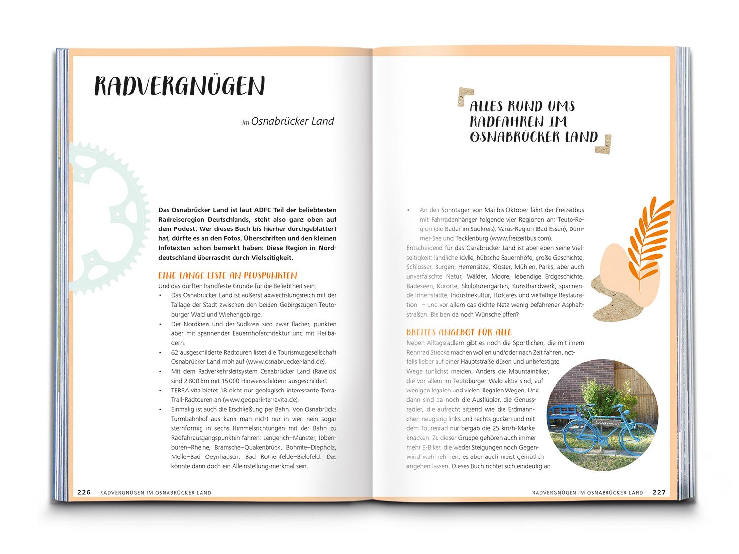 Beispielinhalt (Bild) KOMPASS Radvergnügen Osnabrücker Land