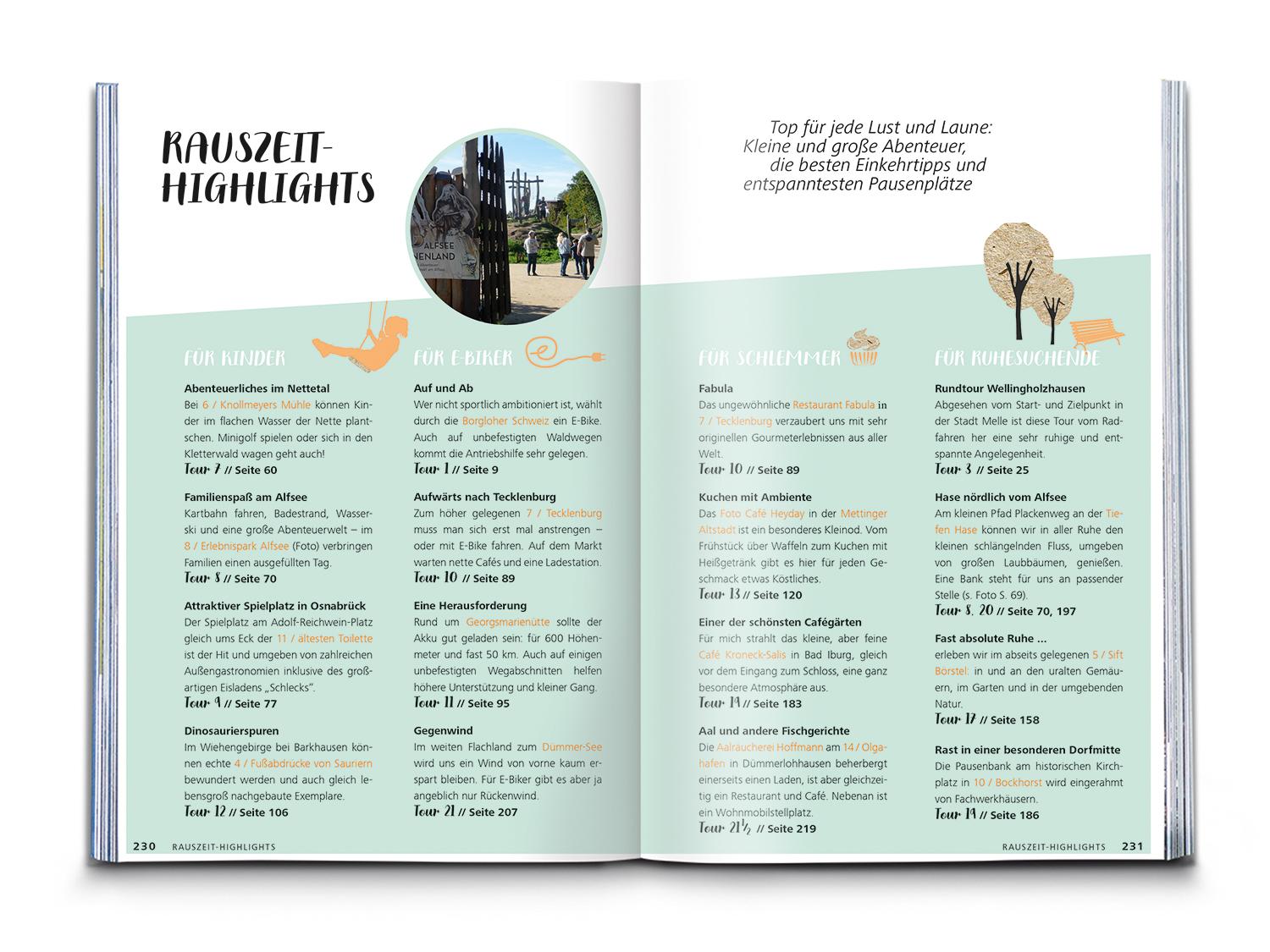 Beispielinhalt (Bild) KOMPASS Radvergnügen Osnabrücker Land