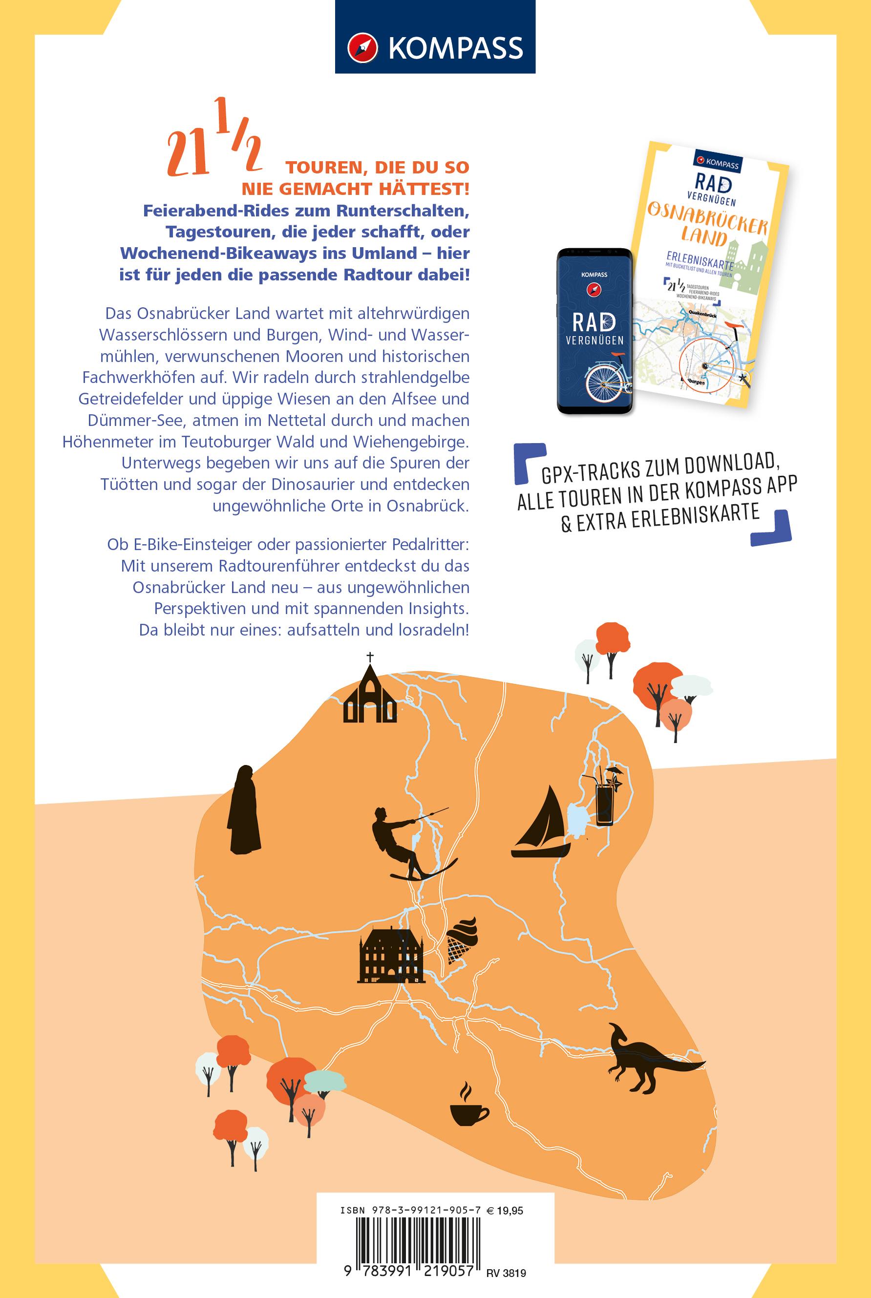 Rückseitencover KOMPASS Radvergnügen Osnabrücker Land