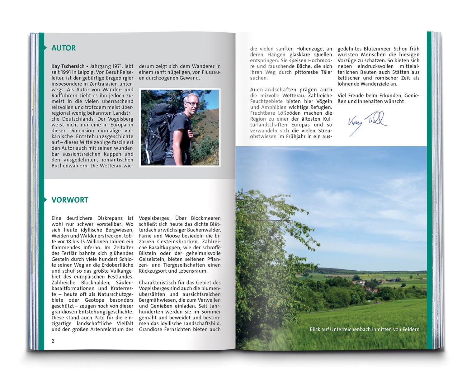 Beispielinhalt (Bild) KOMPASS Wanderführer Vogelsberg-Wetterau, 55 Touren mit Extra-Tourenkarte