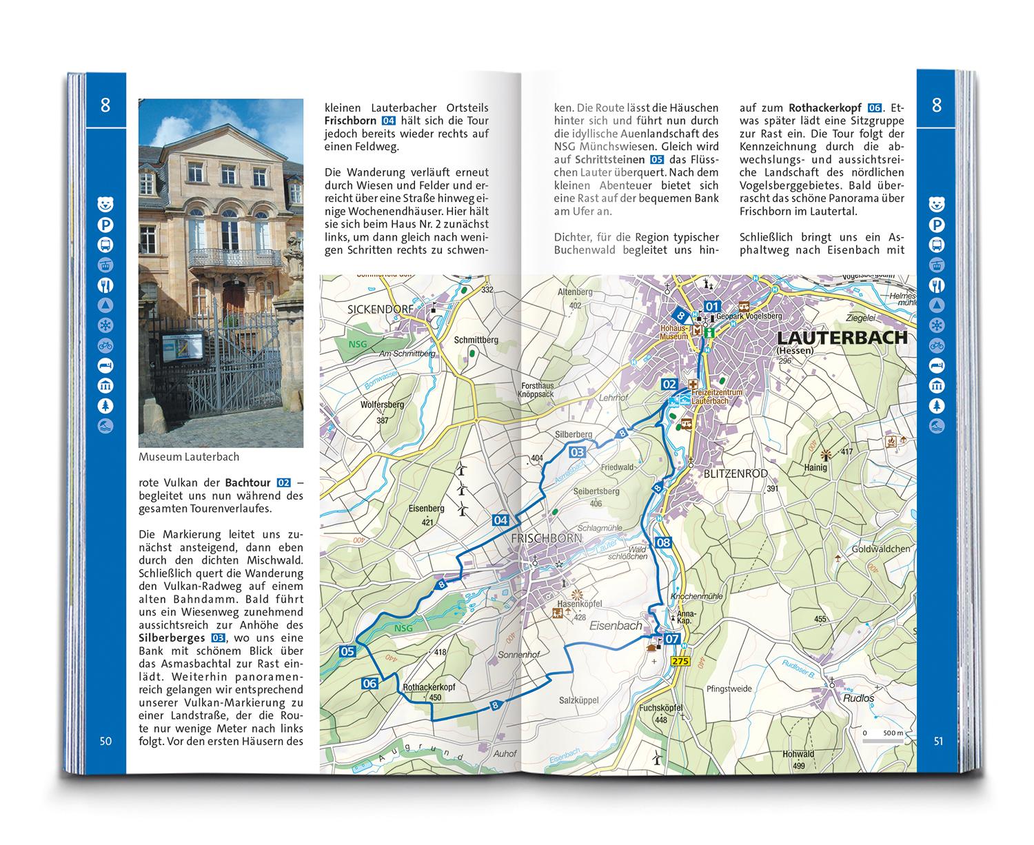 Beispielinhalt (Bild) KOMPASS Wanderführer Vogelsberg-Wetterau, 55 Touren mit Extra-Tourenkarte
