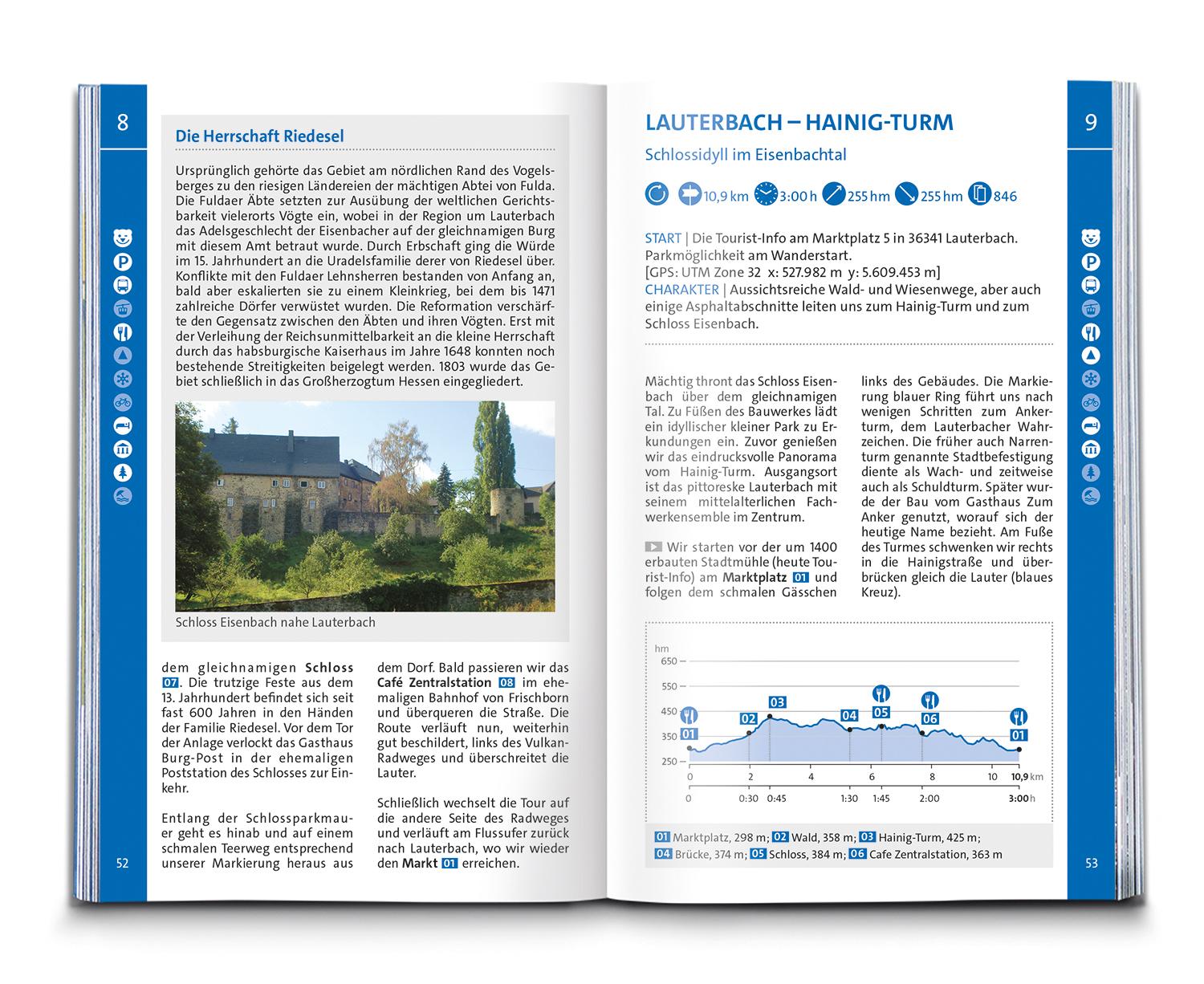 Beispielinhalt (Bild) KOMPASS Wanderführer Vogelsberg-Wetterau, 55 Touren mit Extra-Tourenkarte