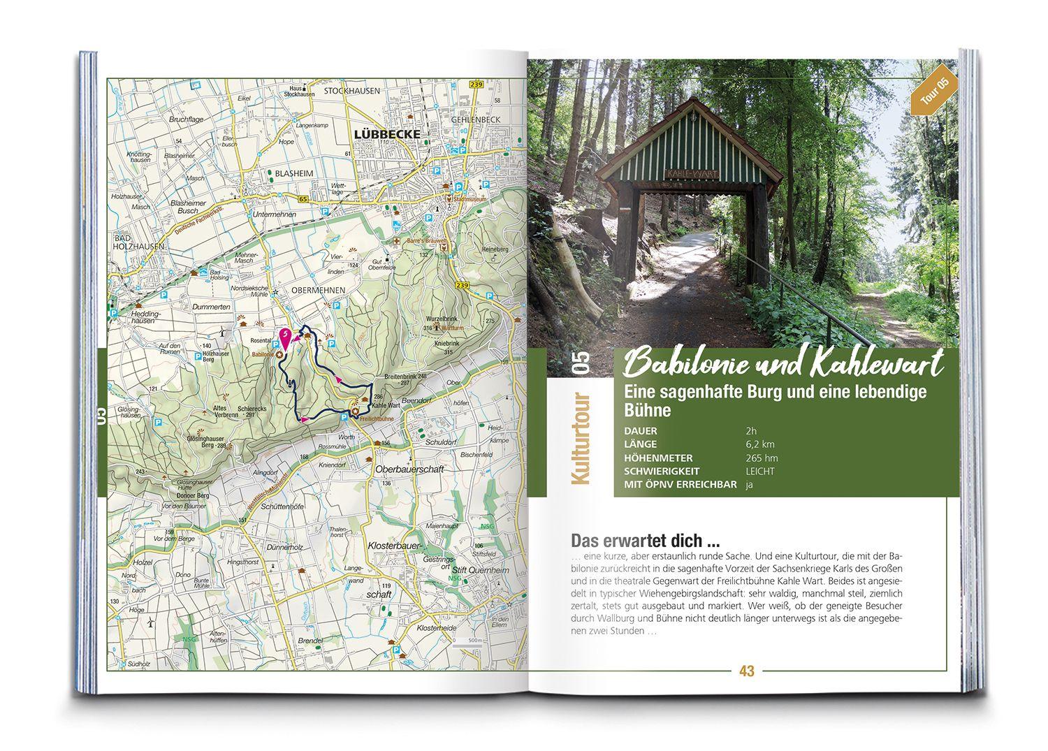 Beispielinhalt (Bild) KOMPASS Endlich Waldluft - Teutoburger Wald, Wiehen- & Eggegebirge