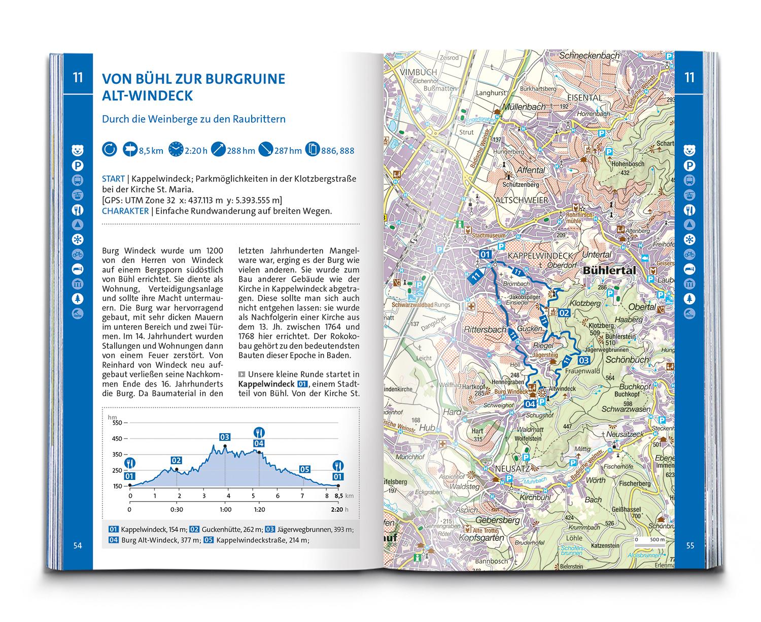 Beispielinhalt (Bild) KOMPASS Wanderführer Schwarzwald Mitte-Nord, 50 Touren mit Extra-Tourenkarte