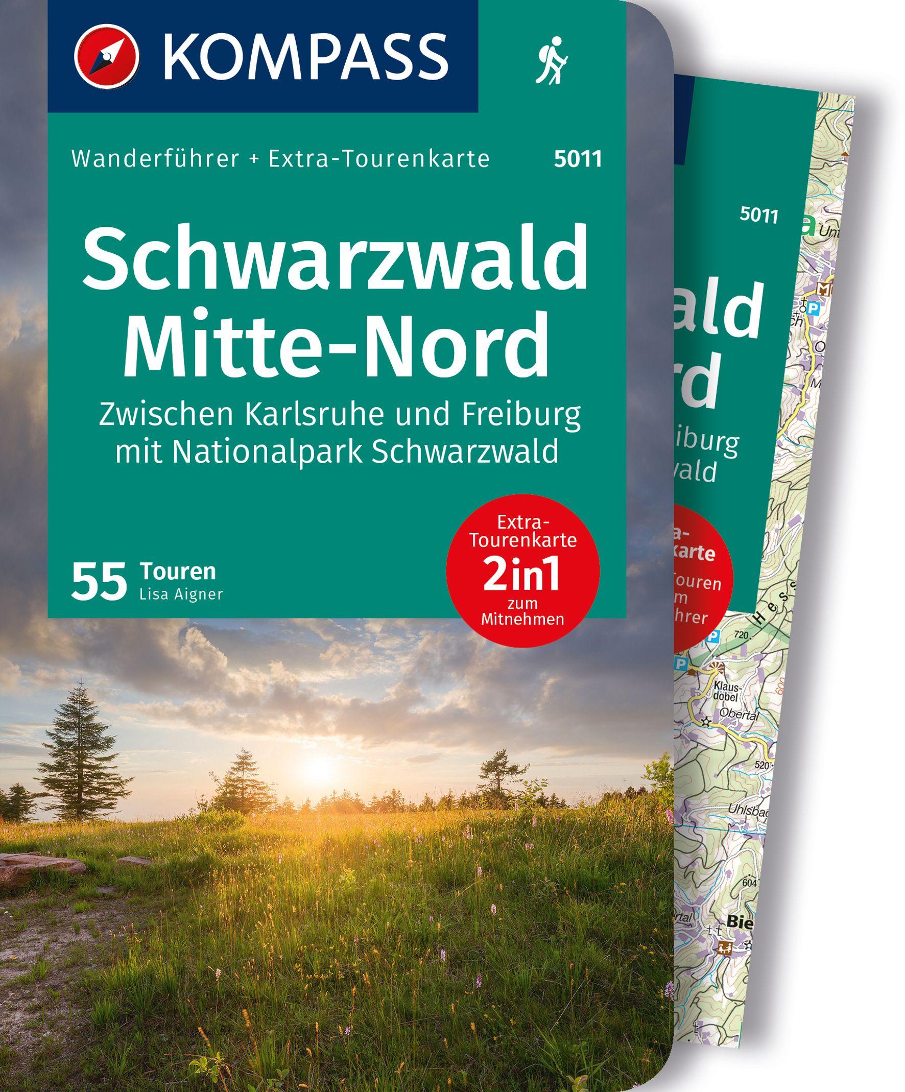 Vorderes Coverbild KOMPASS Wanderführer Schwarzwald Mitte-Nord, 50 Touren mit Extra-Tourenkarte