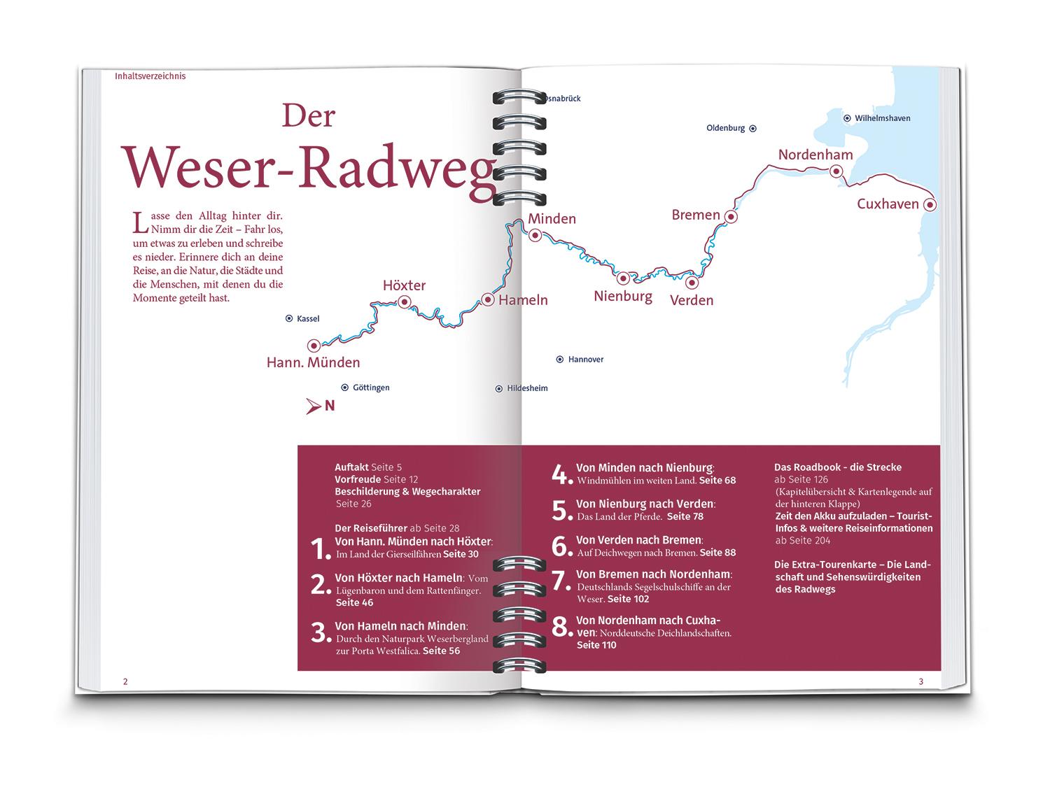 Beispielinhalt (Bild) KOMPASS Radreiseführer Weser-Radweg