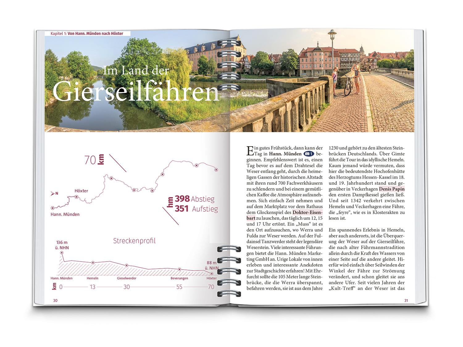 Beispielinhalt (Bild) KOMPASS Radreiseführer Weser-Radweg