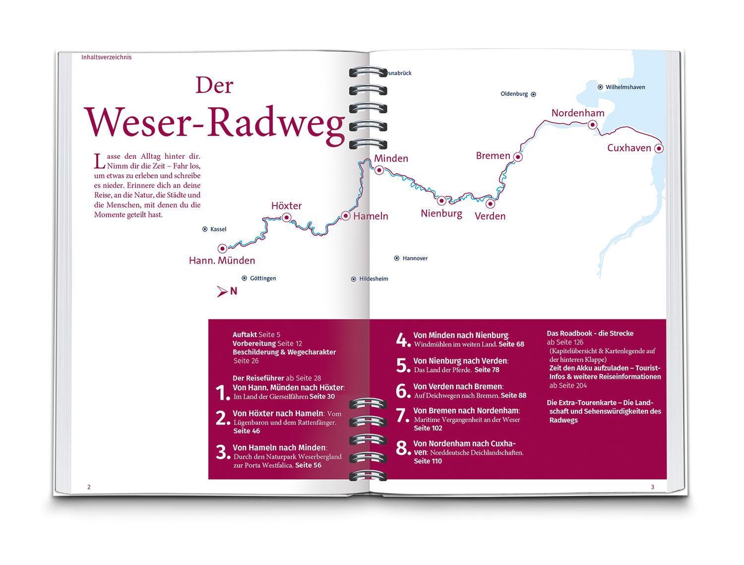 Beispielinhalt (Bild) KOMPASS Radreiseführer Weser-Radweg