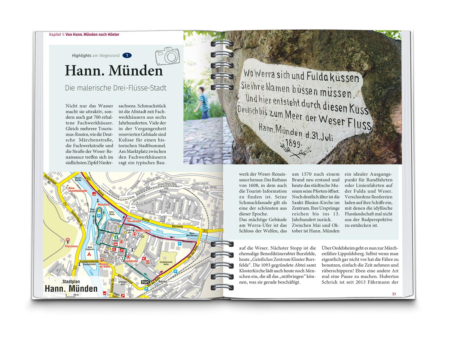 Beispielinhalt (Bild) KOMPASS Radreiseführer Weser-Radweg