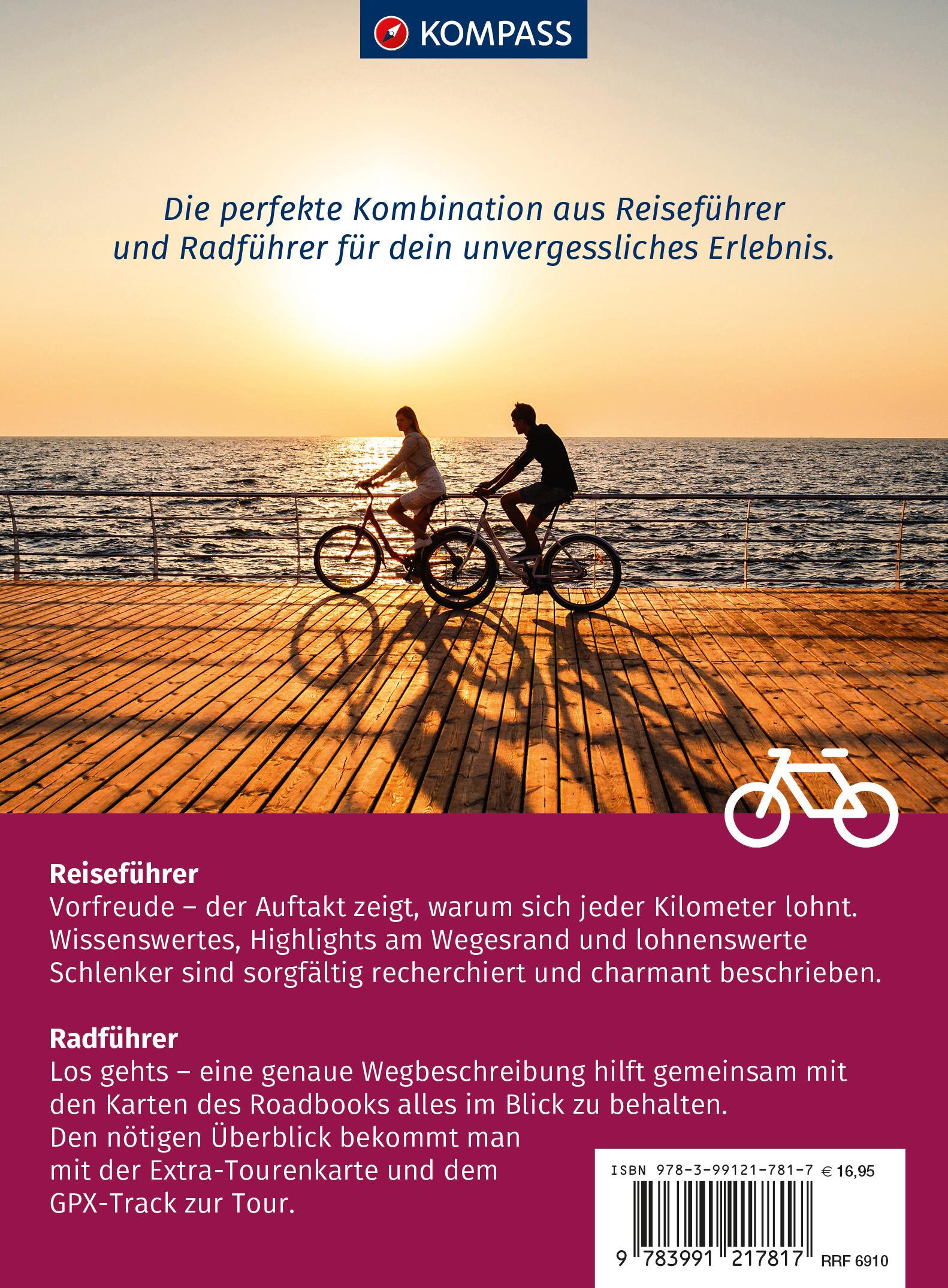 Rückseitencover KOMPASS Radreiseführer Weser-Radweg
