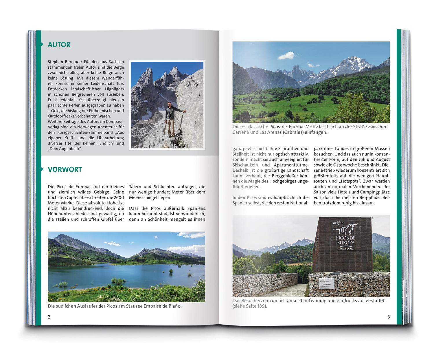 Beispielinhalt (Bild) KOMPASS Wanderführer Picos de Europa, 55 Touren mit Extra-Tourenkarte