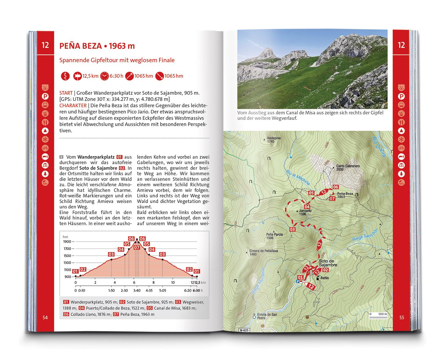 Beispielinhalt (Bild) KOMPASS Wanderführer Picos de Europa, 55 Touren mit Extra-Tourenkarte
