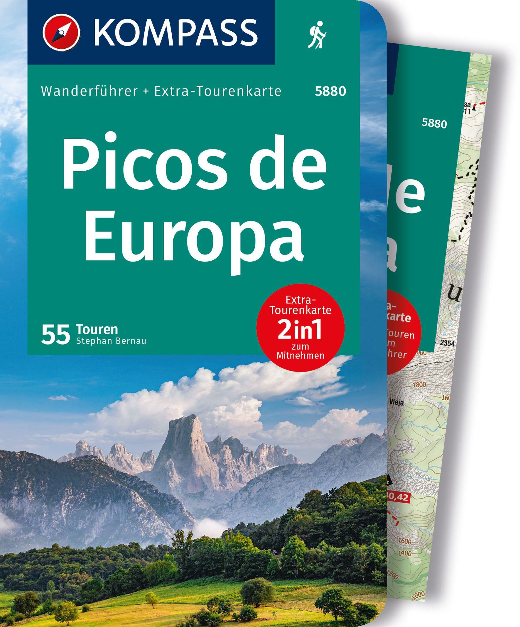 Vorderes Coverbild KOMPASS Wanderführer Picos de Europa, 55 Touren mit Extra-Tourenkarte