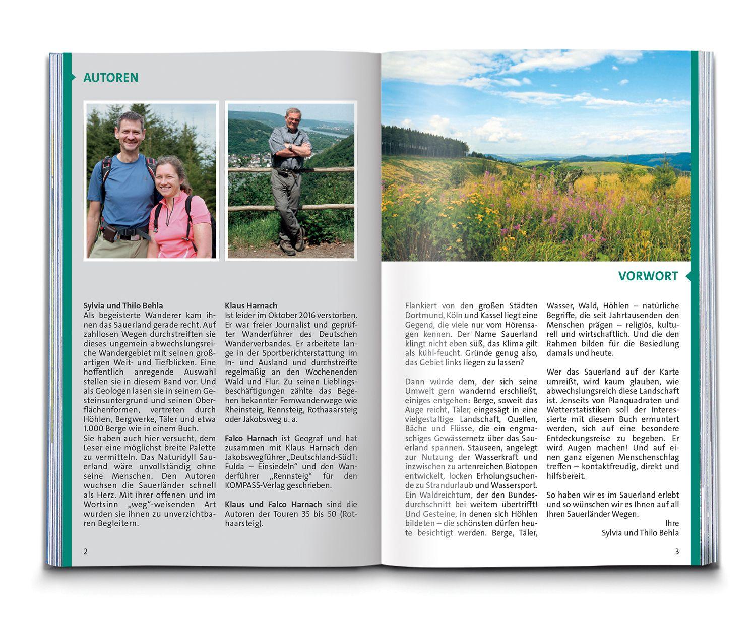 Beispielinhalt (Bild) KOMPASS Wanderführer Sauerland mit Rothaarsteig, 50 Touren mit Extra-Tourenkarte
