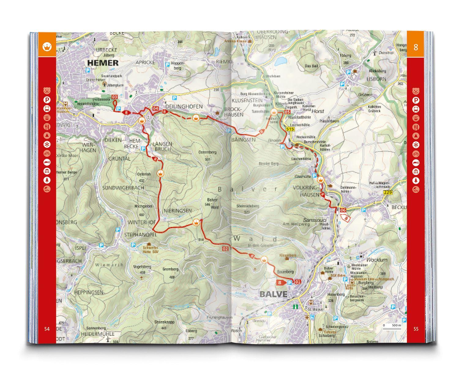Beispielinhalt (Bild) KOMPASS Wanderführer Sauerland mit Rothaarsteig, 50 Touren mit Extra-Tourenkarte
