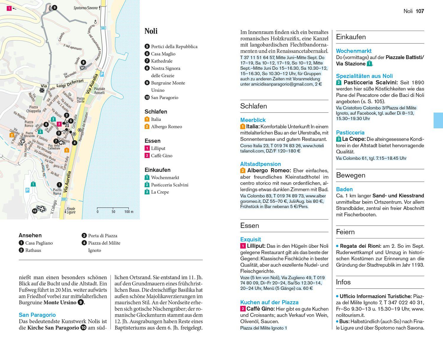Beispielinhalt (Bild) DUMONT Reise-Taschenbuch Reiseführer Ligurien, Italienische Riviera, Cinque Terre