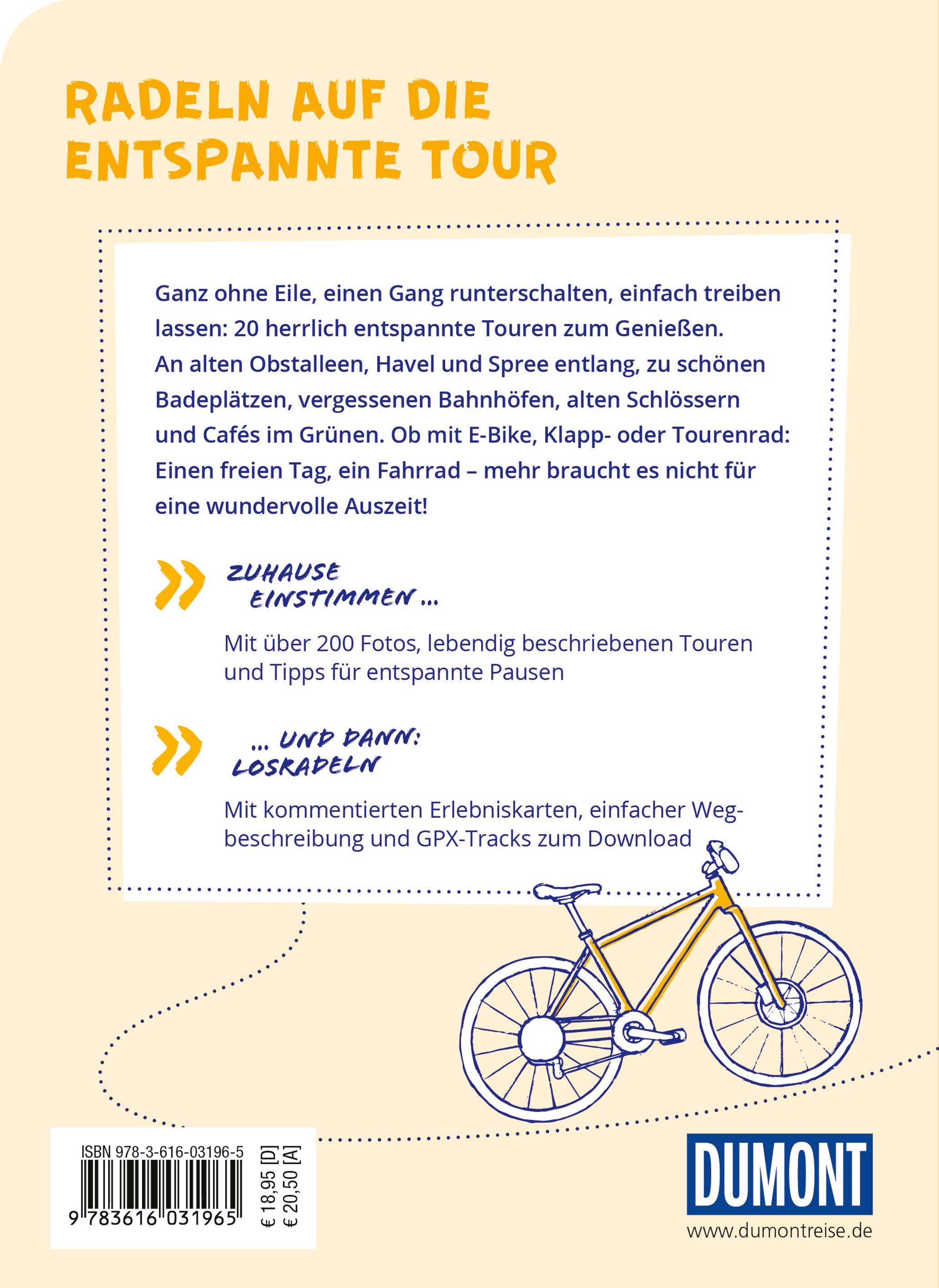 Rückseitencover DUMONT Radelzeit in und um Berlin