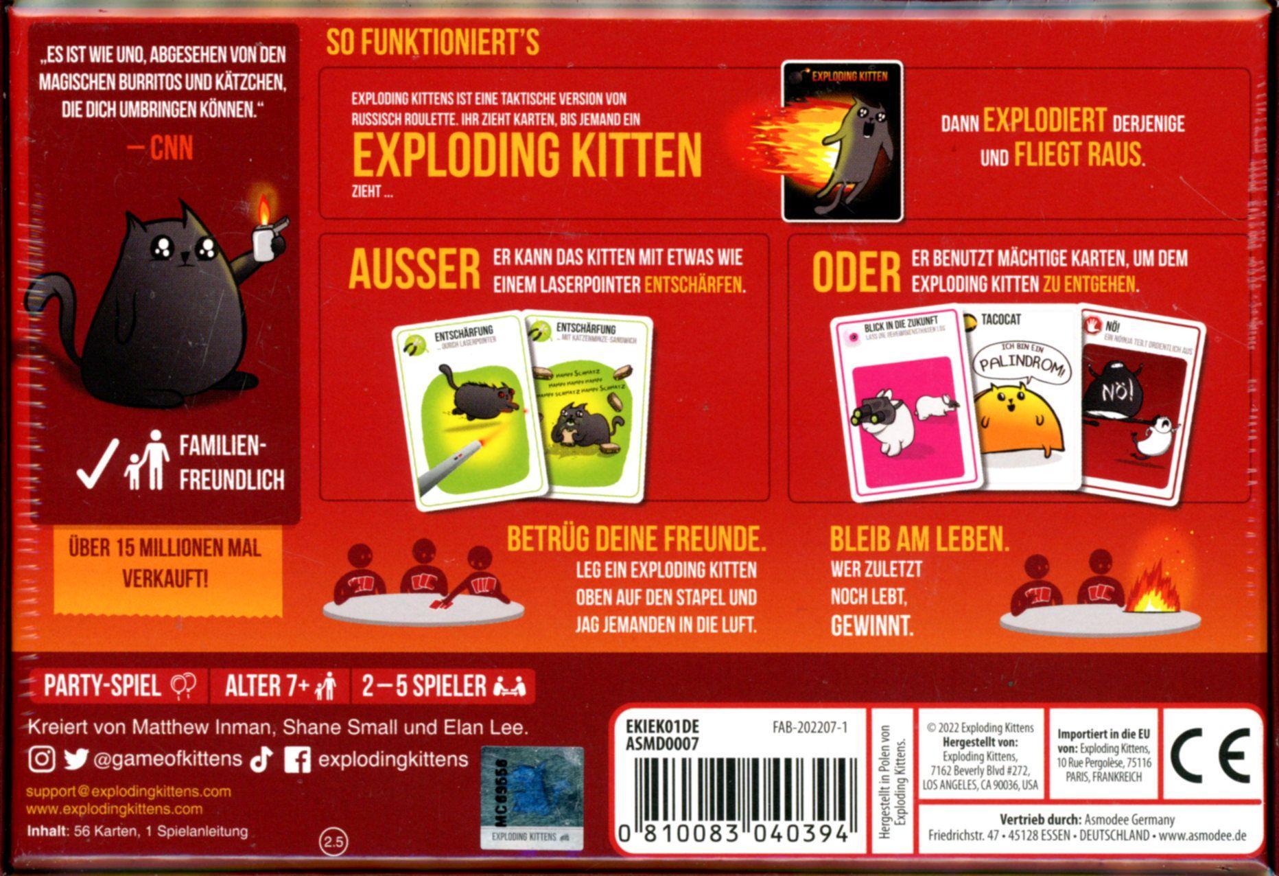 Beispielinhalt (Bild) Exploding Kittens