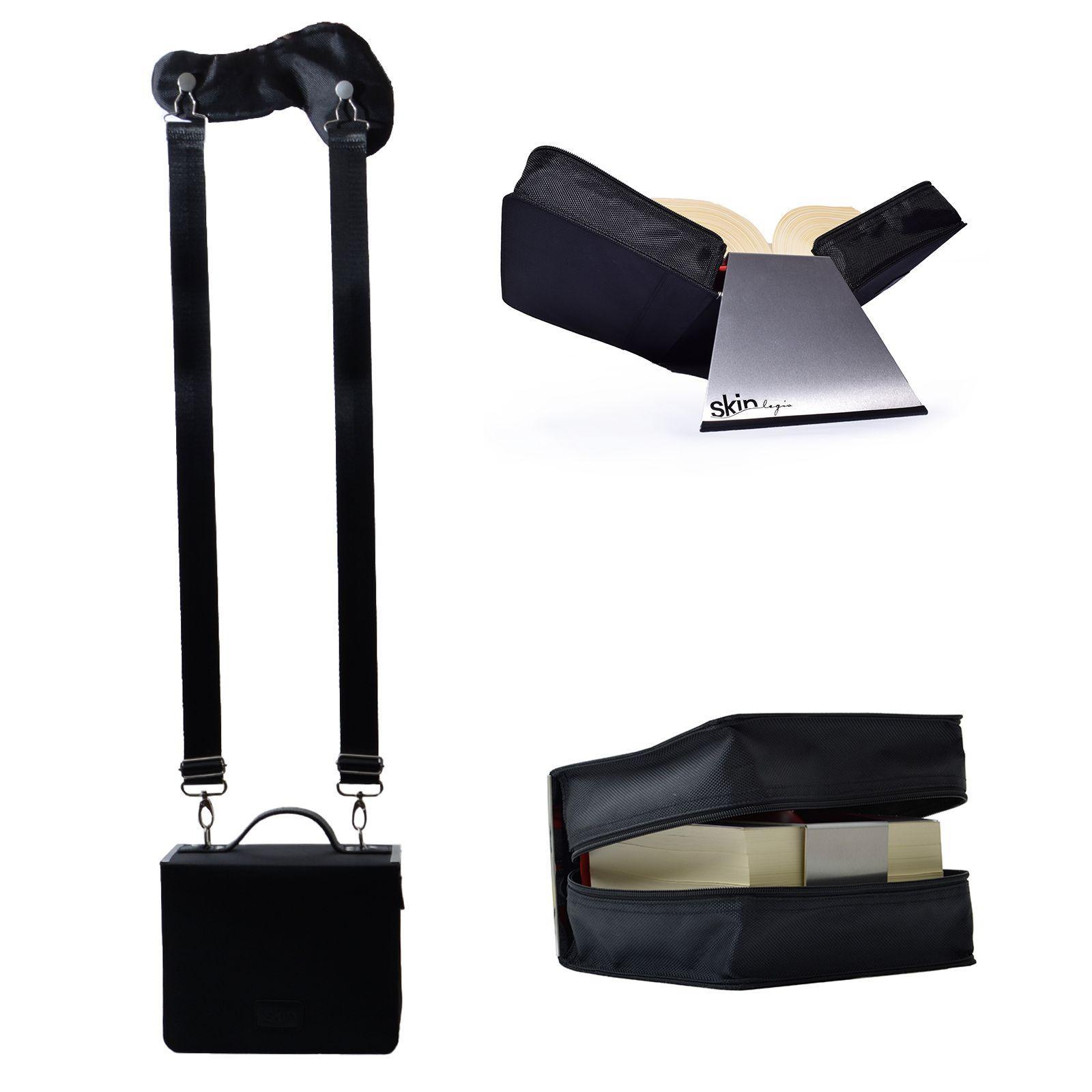 Beispielinhalt (Bild) SKIN Tasche BASIC Gr. XL (Habersack) onyx-schwarz / mit Tragegurt & Buchstütze