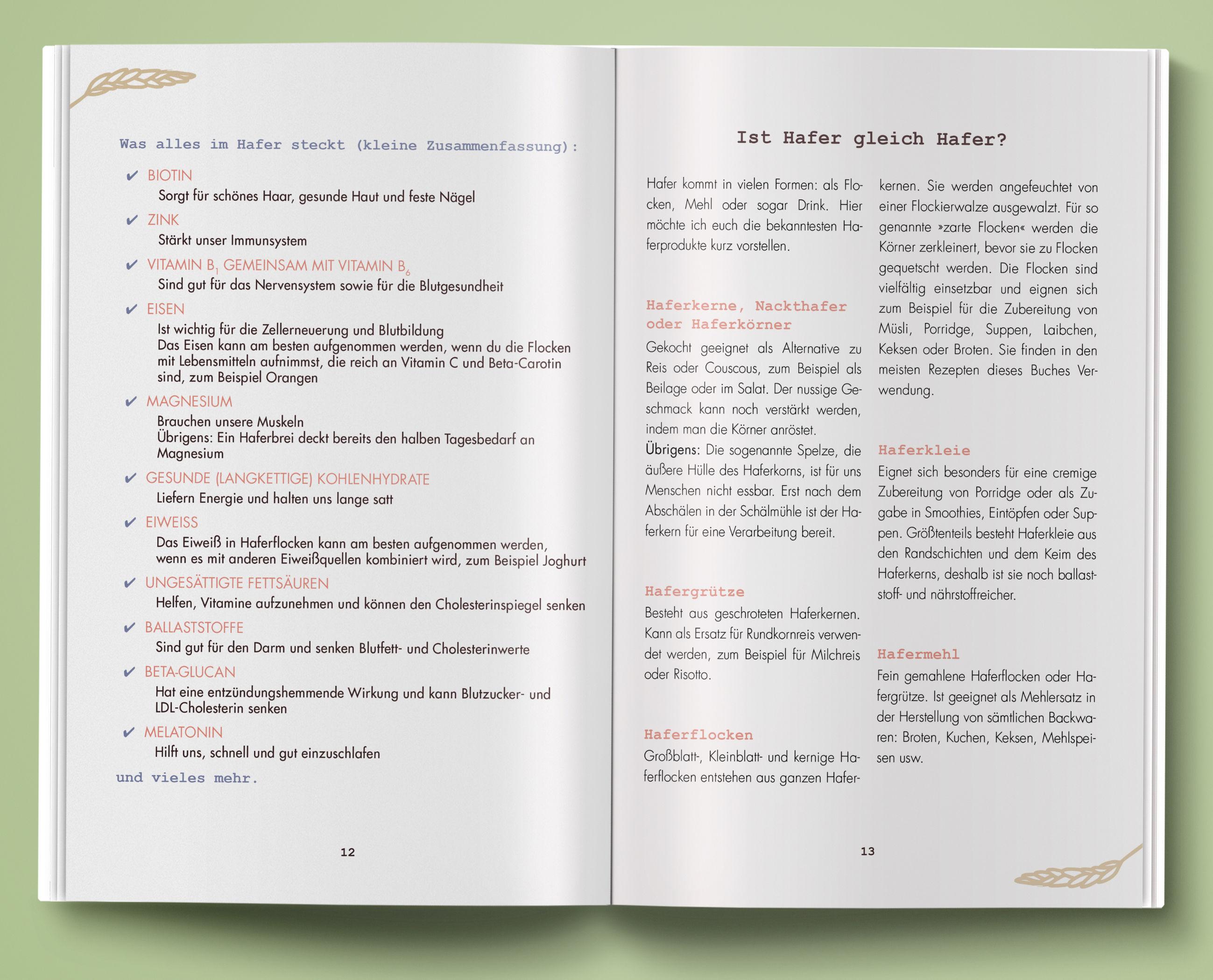 Beispielinhalt (Bild) Gesunde Sünden mit Hafer