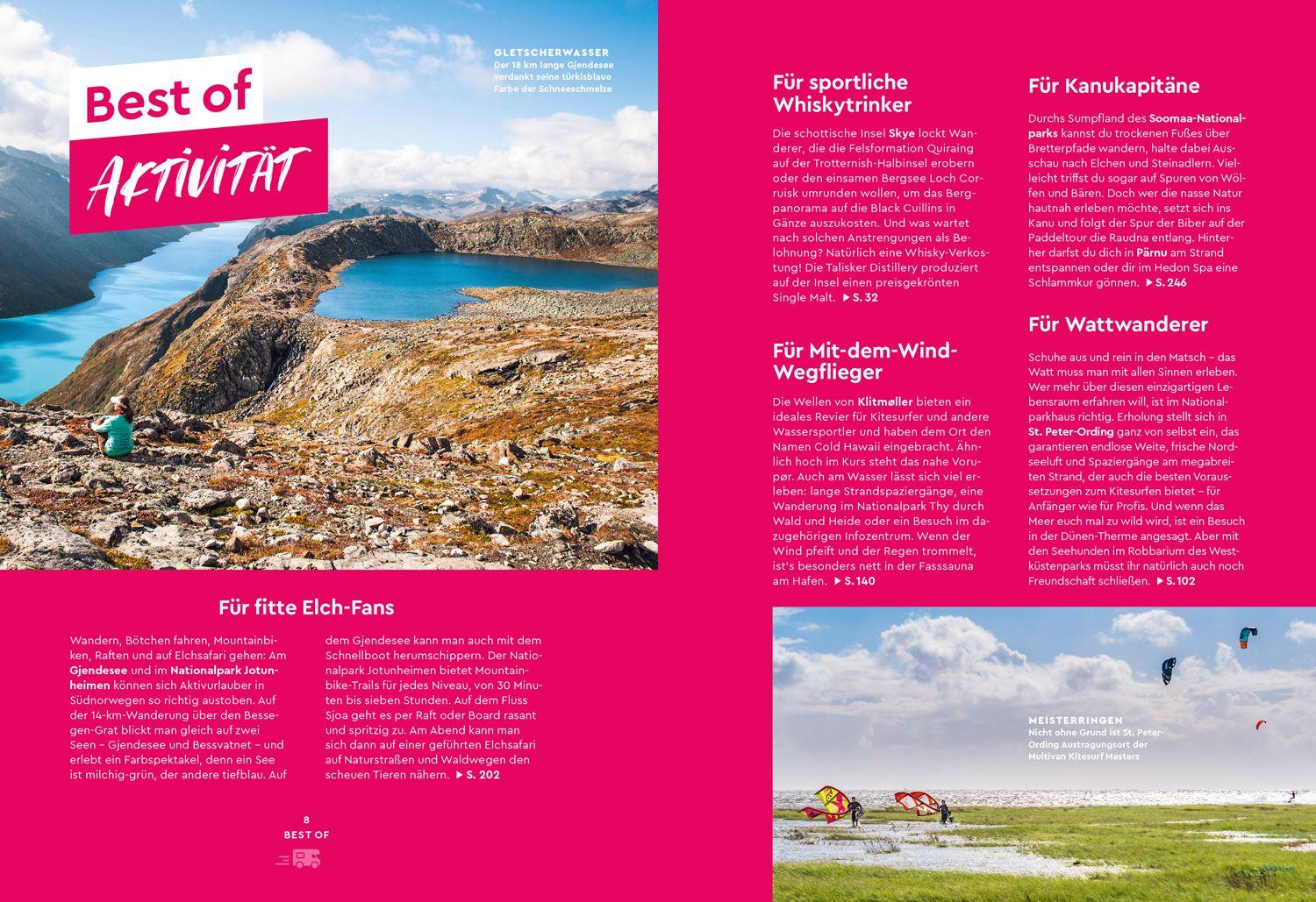 Beispielinhalt (Bild) MARCO POLO Bildband Ab in den Norden! 100 traumhafte Campingziele von Schottland über Norwegen bis Baltikum
