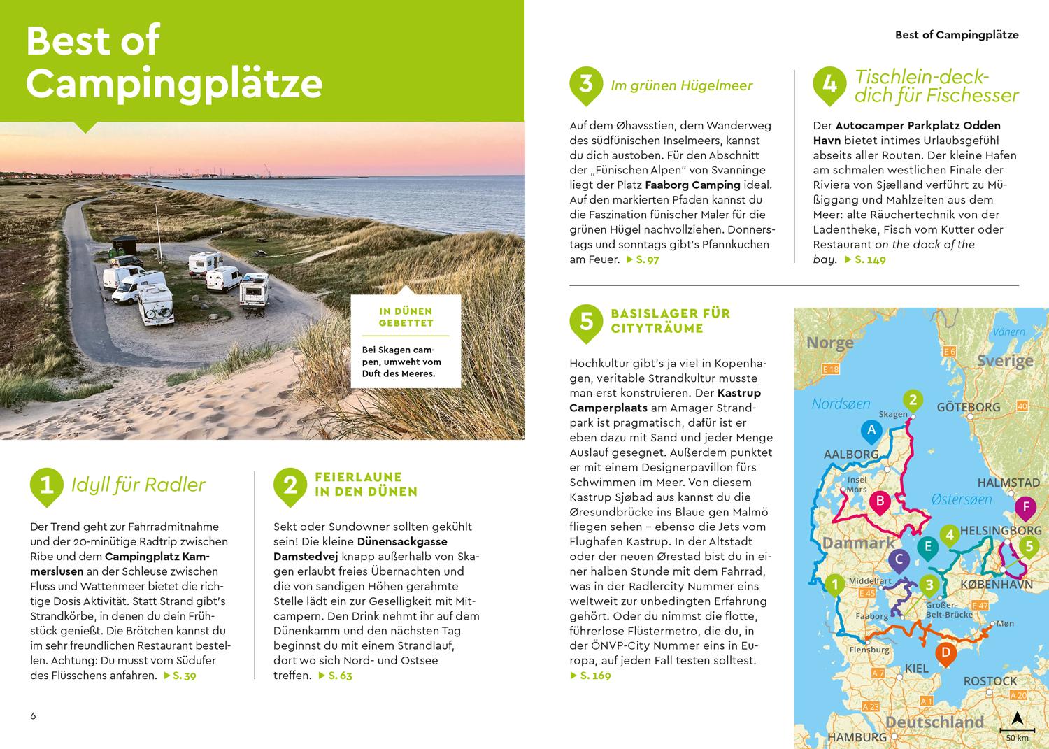 Beispielinhalt (Bild) MARCO POLO Camper Guide Dänemark