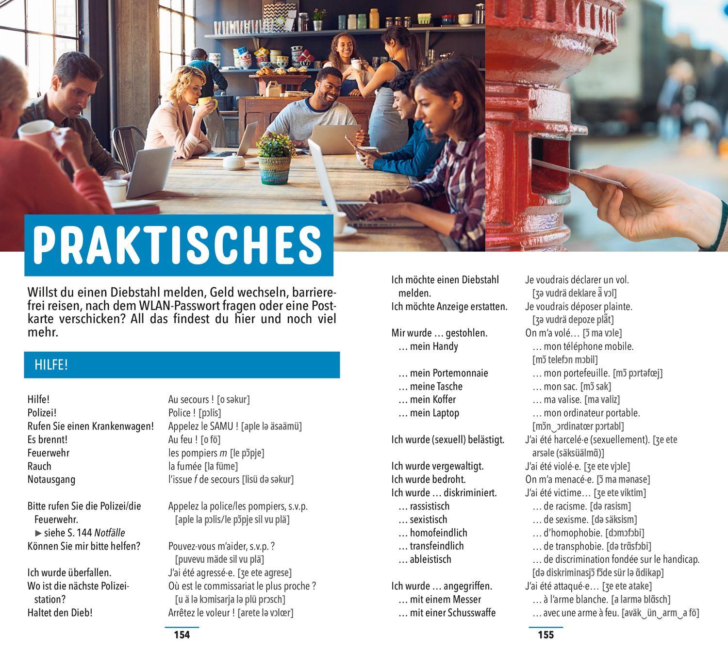 Beispielinhalt (Bild) MARCO POLO Sprachführer Französisch